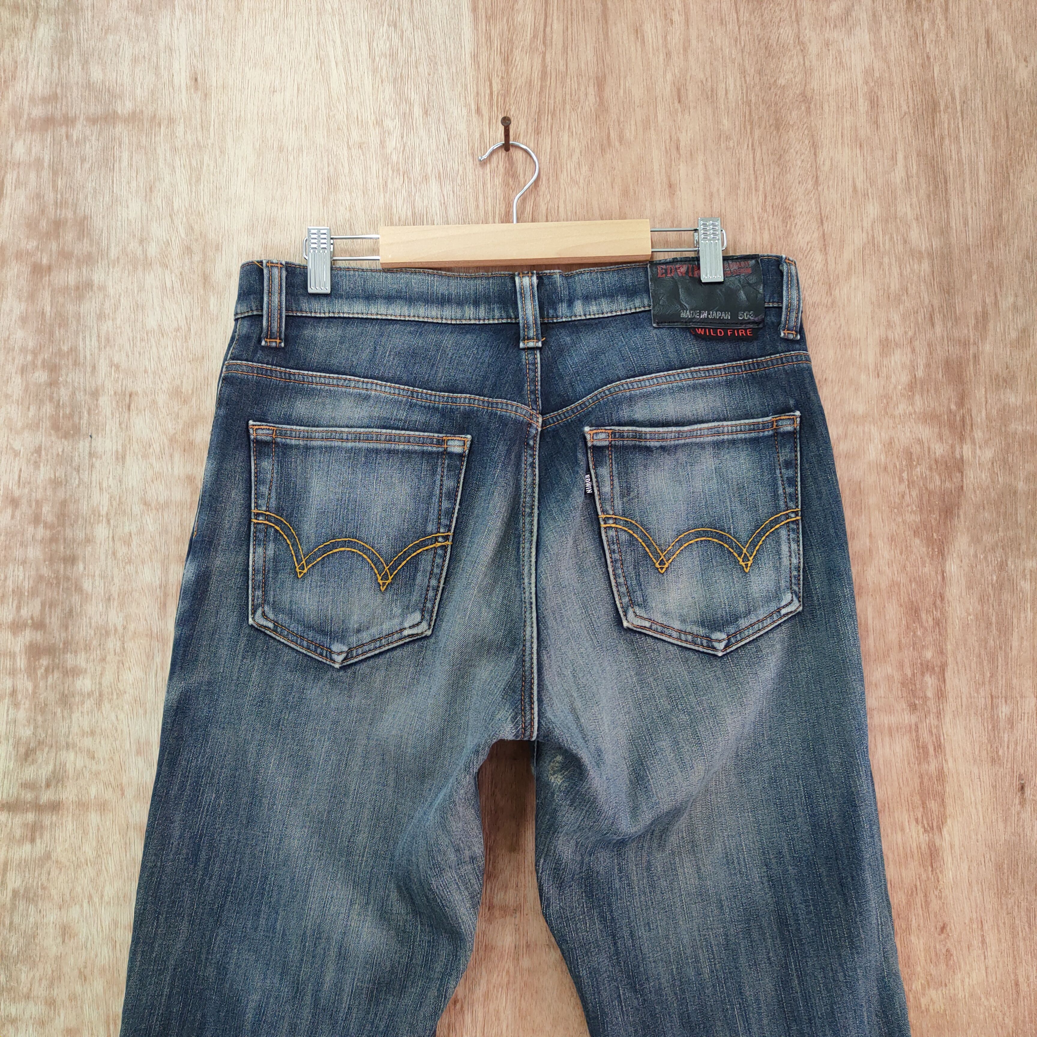 Edwin × Vintage EDWIN 503 FADED JEANS DENIM PANTS Size US 32 / EU 48 - 8 Thumbnail