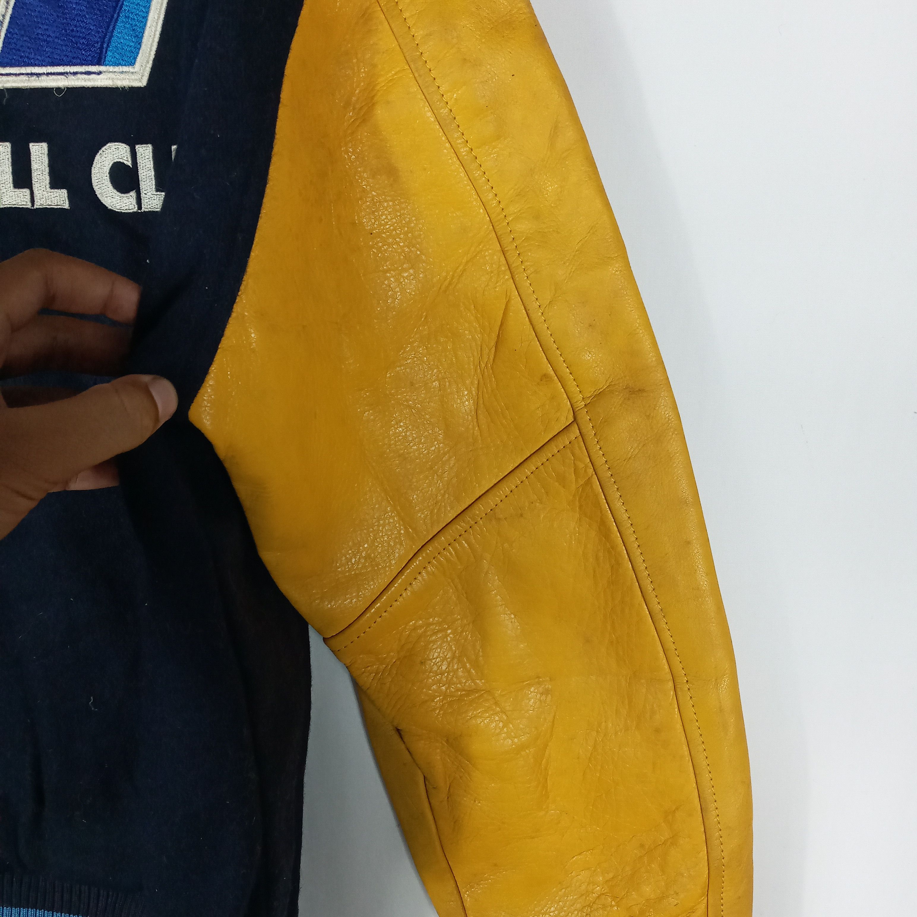 Japanese Brand 🔥Ana Football Club Sleeves Leather Wool Varsity Jacket Size US S / EU 44-46 / 1 - 8 Thumbnail