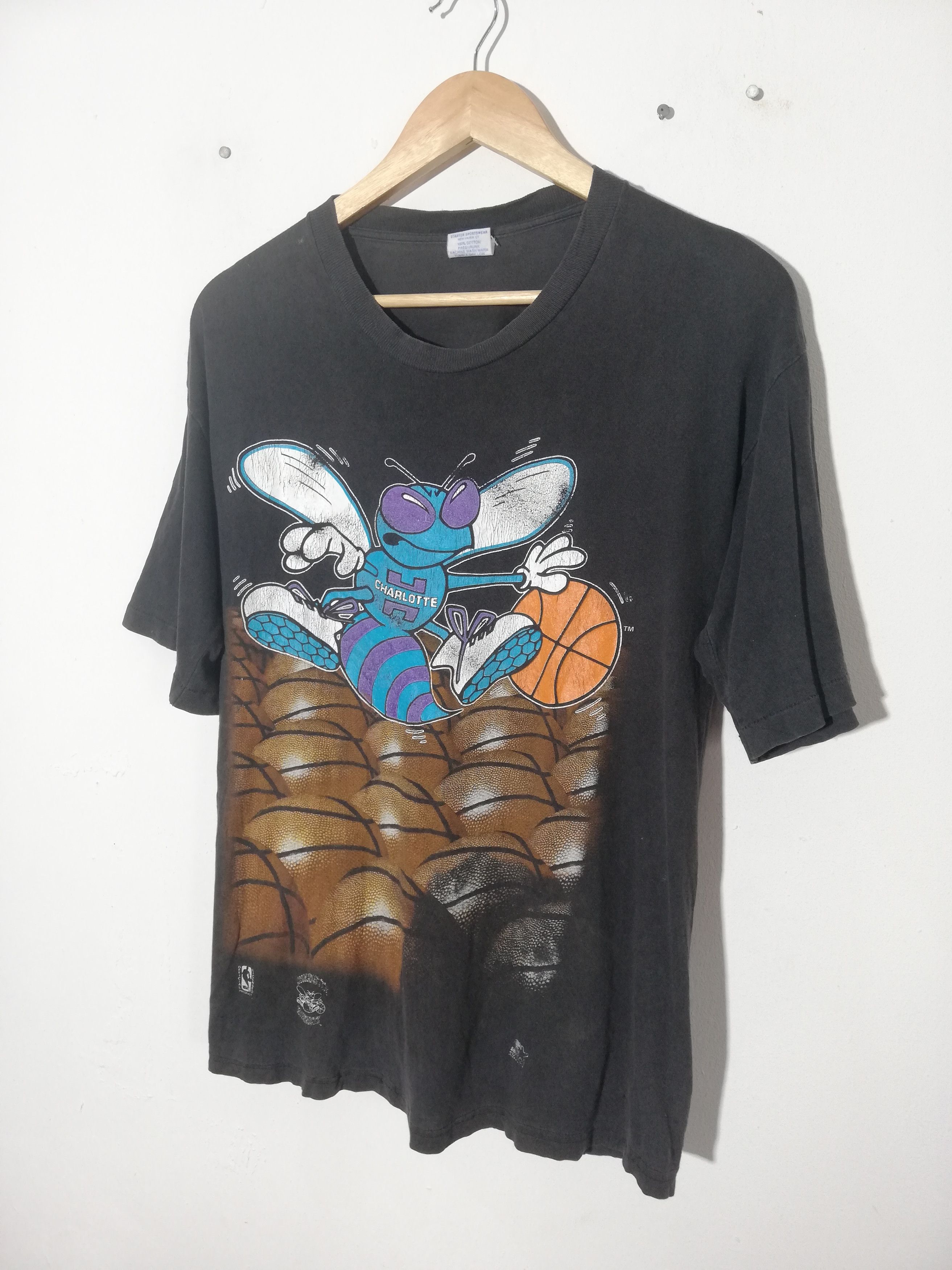 NBA × Starter Vintage 90's Charlotte Hornets Size US M / EU 48-50 / 2 - 1 Thumbnail