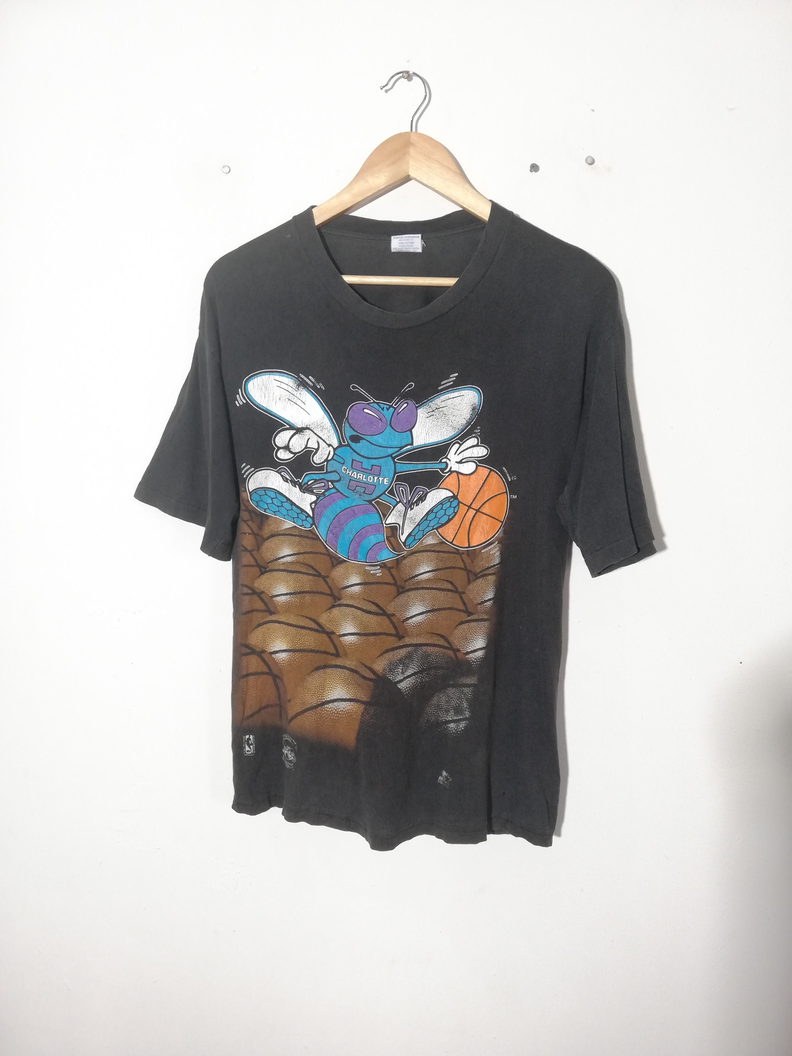 NBA × Starter Vintage 90's Charlotte Hornets Size US M / EU 48-50 / 2 - 3 Thumbnail