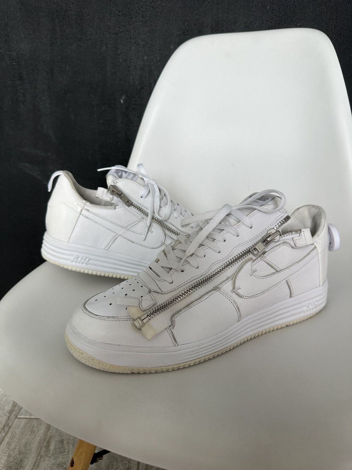 image of Acronym Lunar Force 1 Low White Shoes, Men's (Size 13)