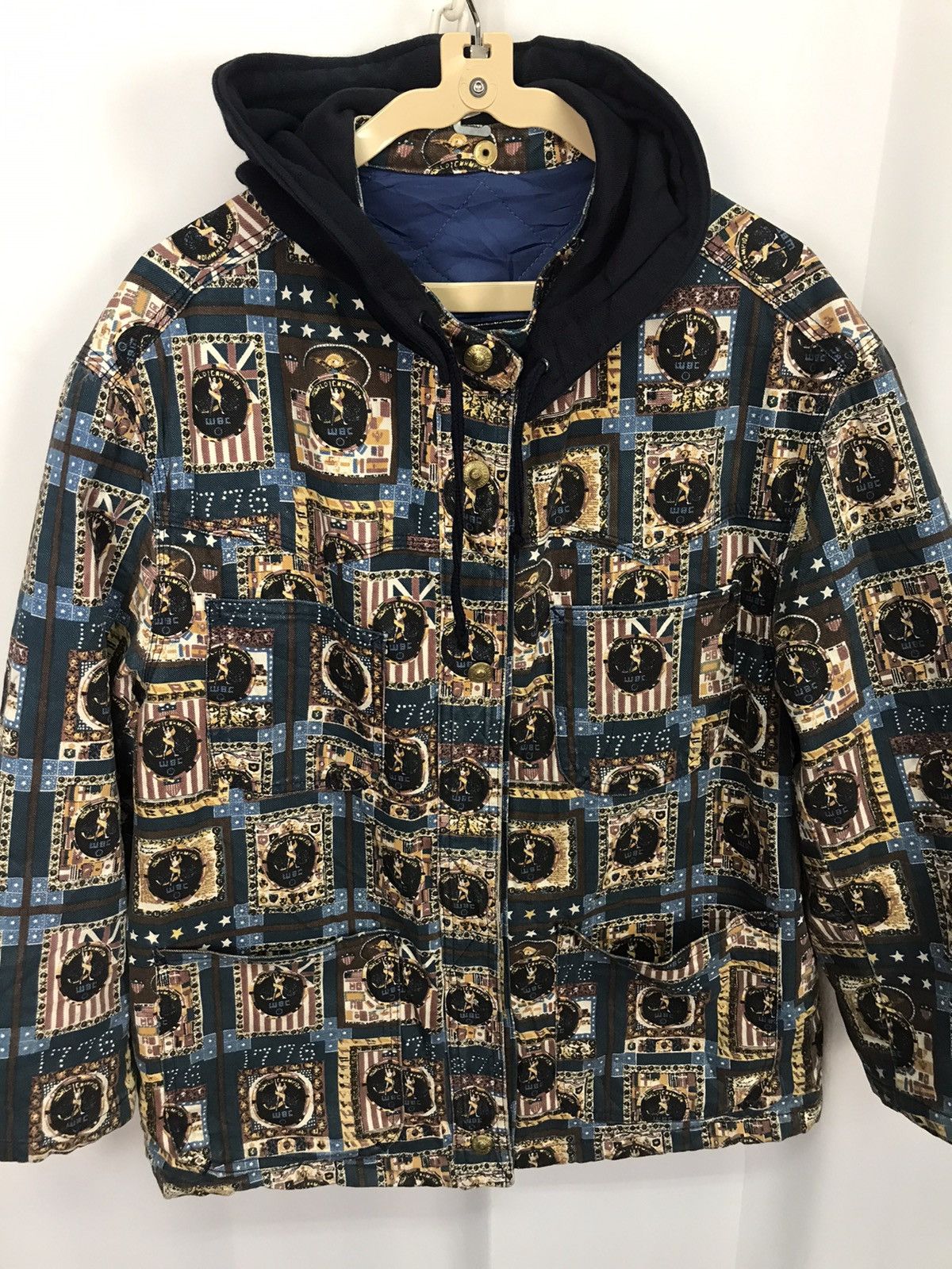 Fiorucci Vintage fullprint fiorucci button up jacket with hoodie Size US M / EU 48-50 / 2 - 7 Thumbnail