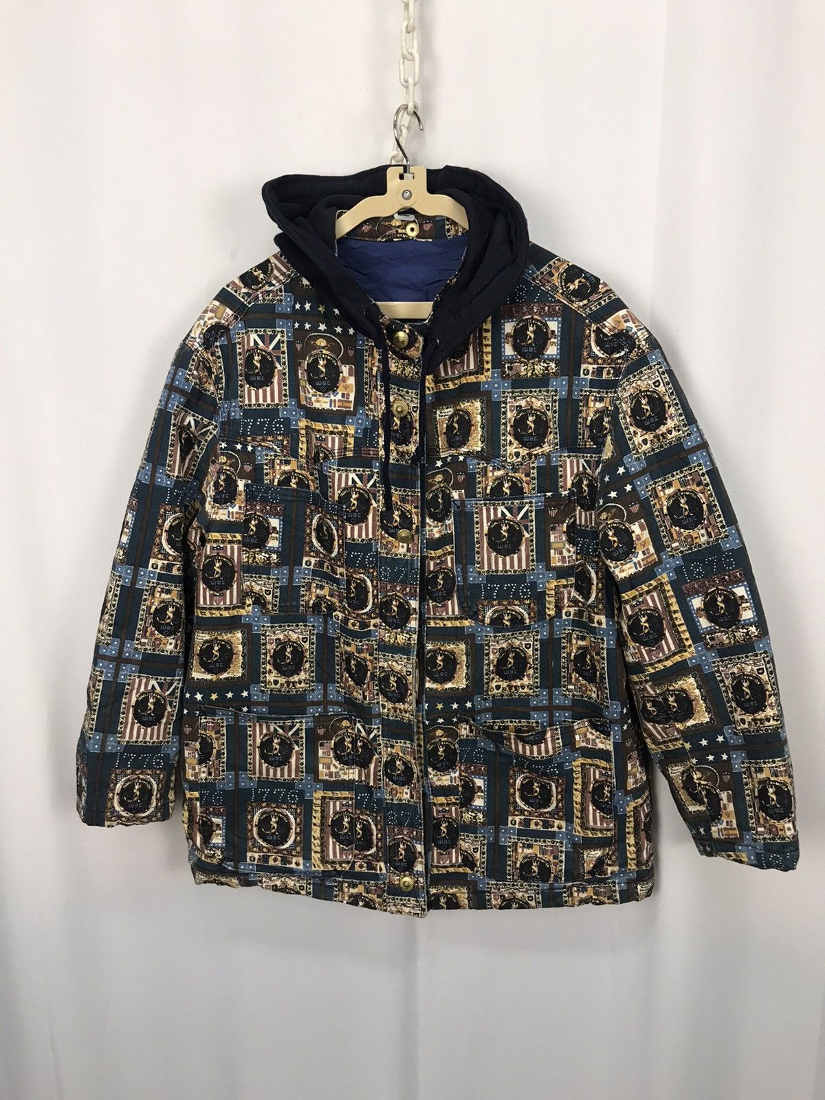 Fiorucci Vintage fullprint fiorucci button up jacket with hoodie Size US M / EU 48-50 / 2 - 10 Thumbnail