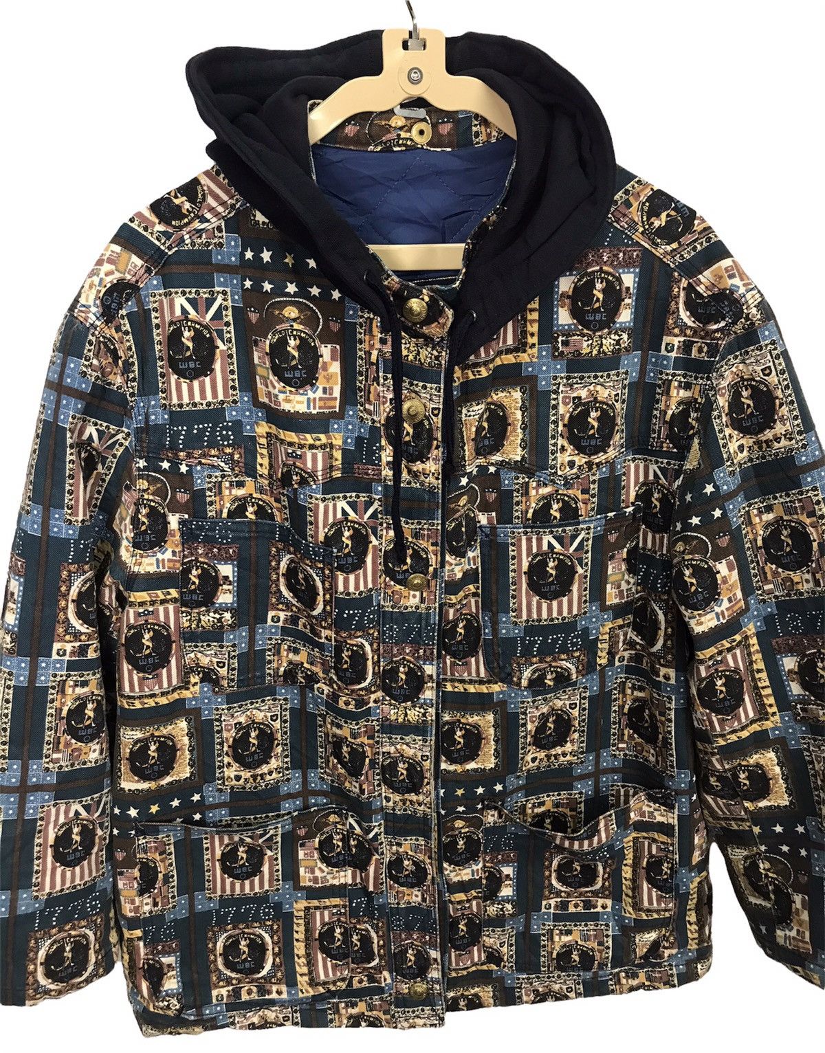 Fiorucci Vintage fullprint fiorucci button up jacket with hoodie Size US M / EU 48-50 / 2 - 3 Thumbnail