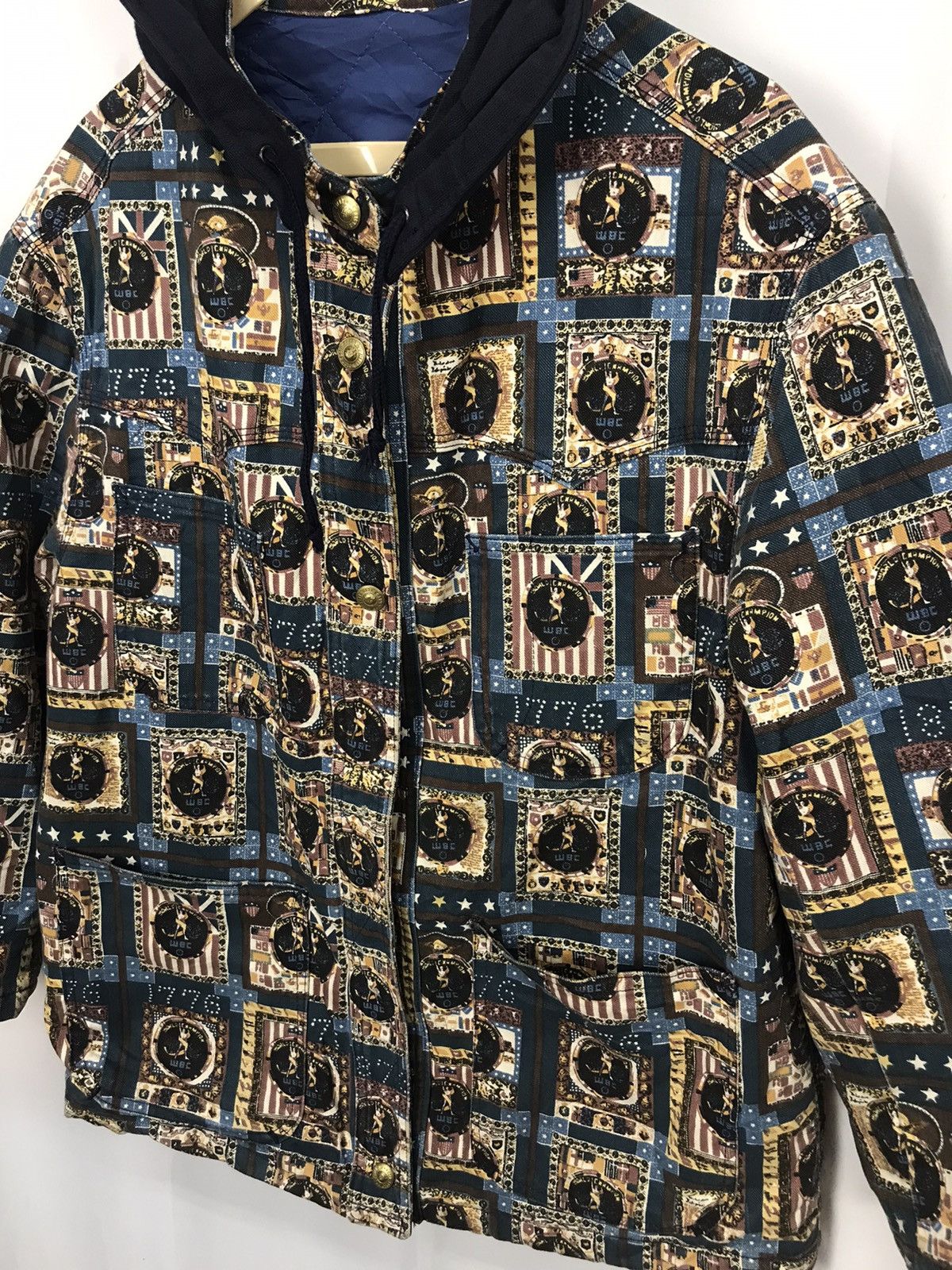Fiorucci Vintage fullprint fiorucci button up jacket with hoodie Size US M / EU 48-50 / 2 - 9 Thumbnail