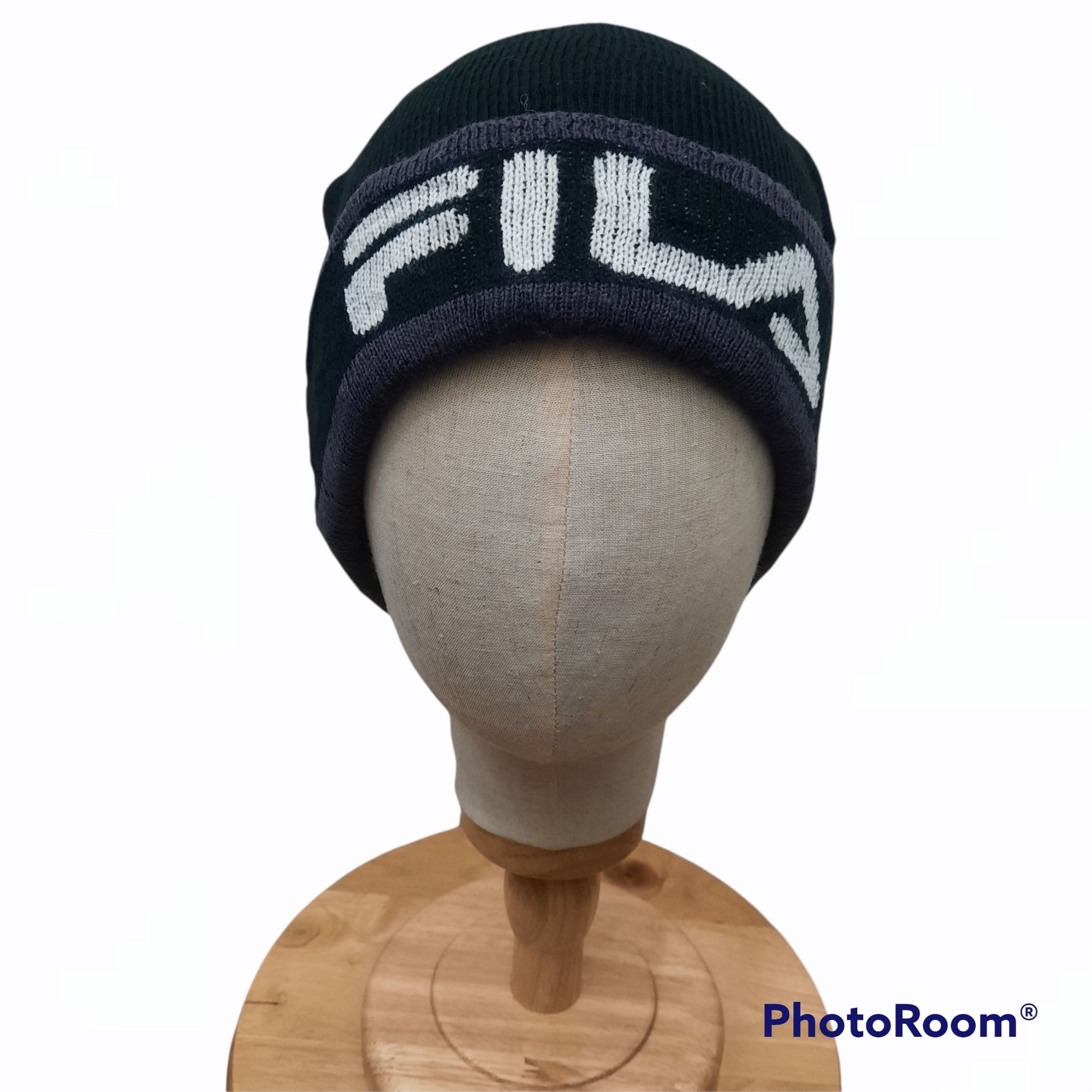 image of Fila Big Logo Spellout Beanie Hat, Men's