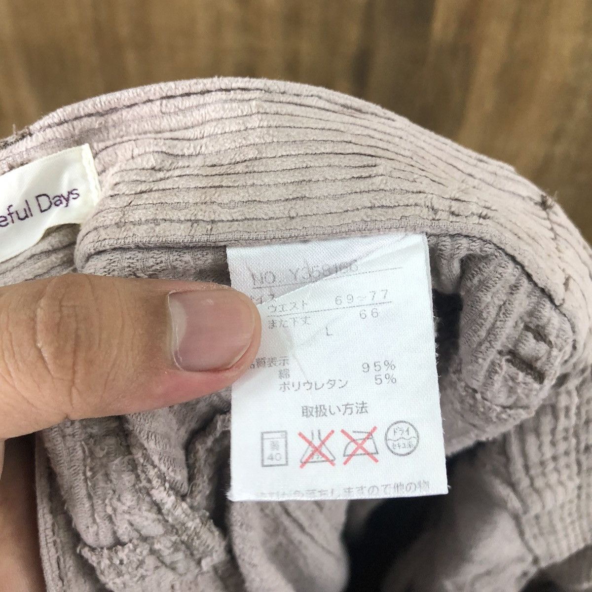 Japanese Brand Graceful Days Corduroi Casual Pants #6326 Size US 27 - 11 Thumbnail