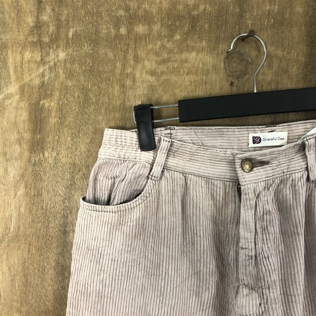 Japanese Brand Graceful Days Corduroi Casual Pants #6326 Size US 27 - 4 Thumbnail