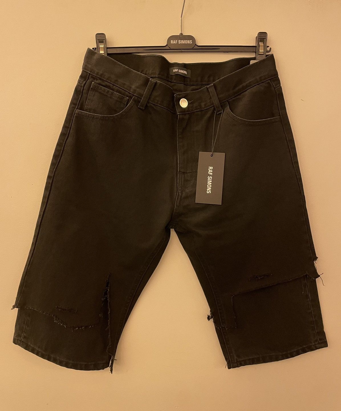 Raf Simons Raf Simons Destroyed Denim Short Size US 31 - 1 Thumbnail