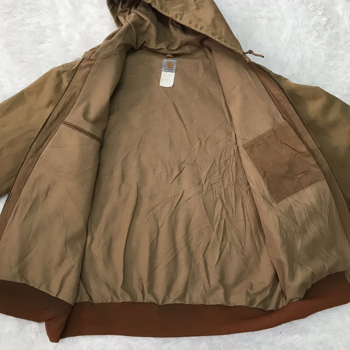 Carhartt Vtg Carhartt Chore Jacket Hooded Union Made in Usa Size US XXL / EU 58 / 5 - 17 Thumbnail