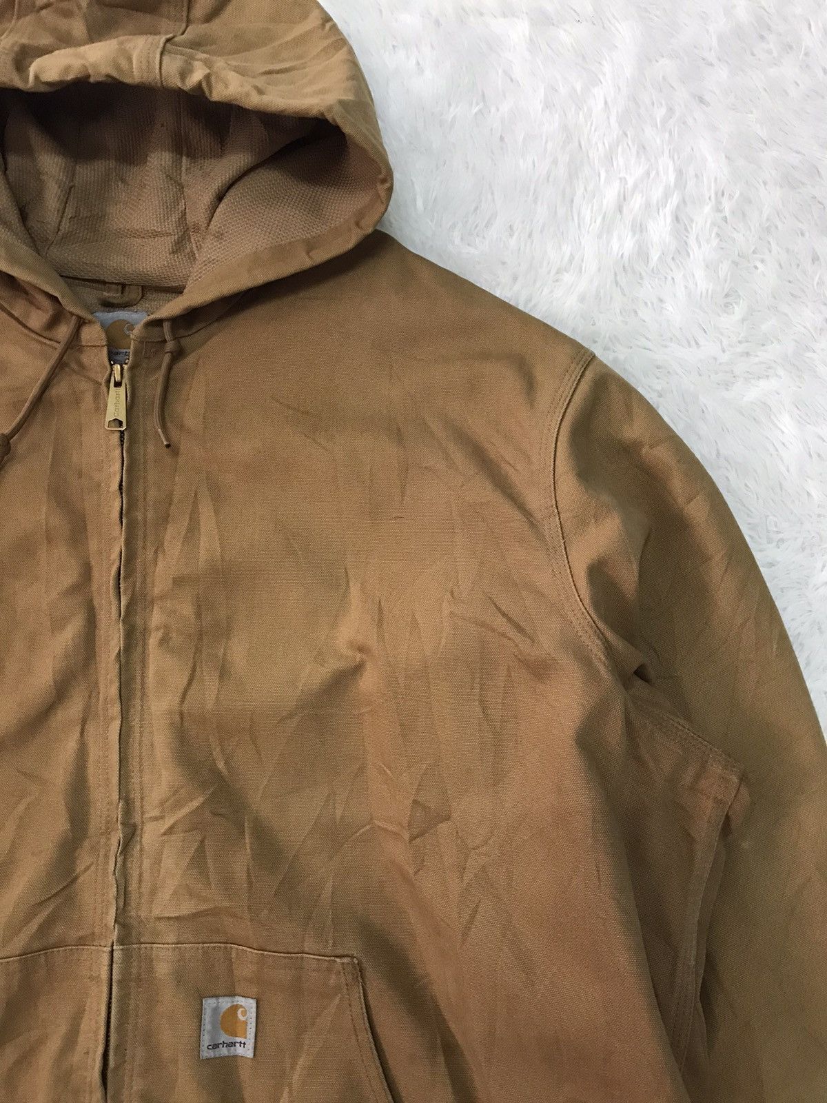 Carhartt Vtg Carhartt Chore Jacket Hooded Union Made in Usa Size US XXL / EU 58 / 5 - 6 Thumbnail
