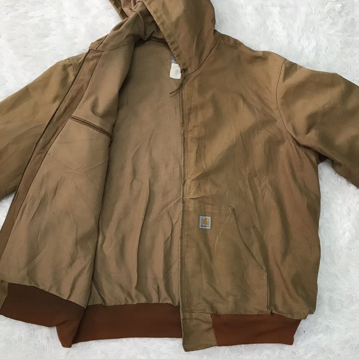 Carhartt Vtg Carhartt Chore Jacket Hooded Union Made in Usa Size US XXL / EU 58 / 5 - 16 Thumbnail