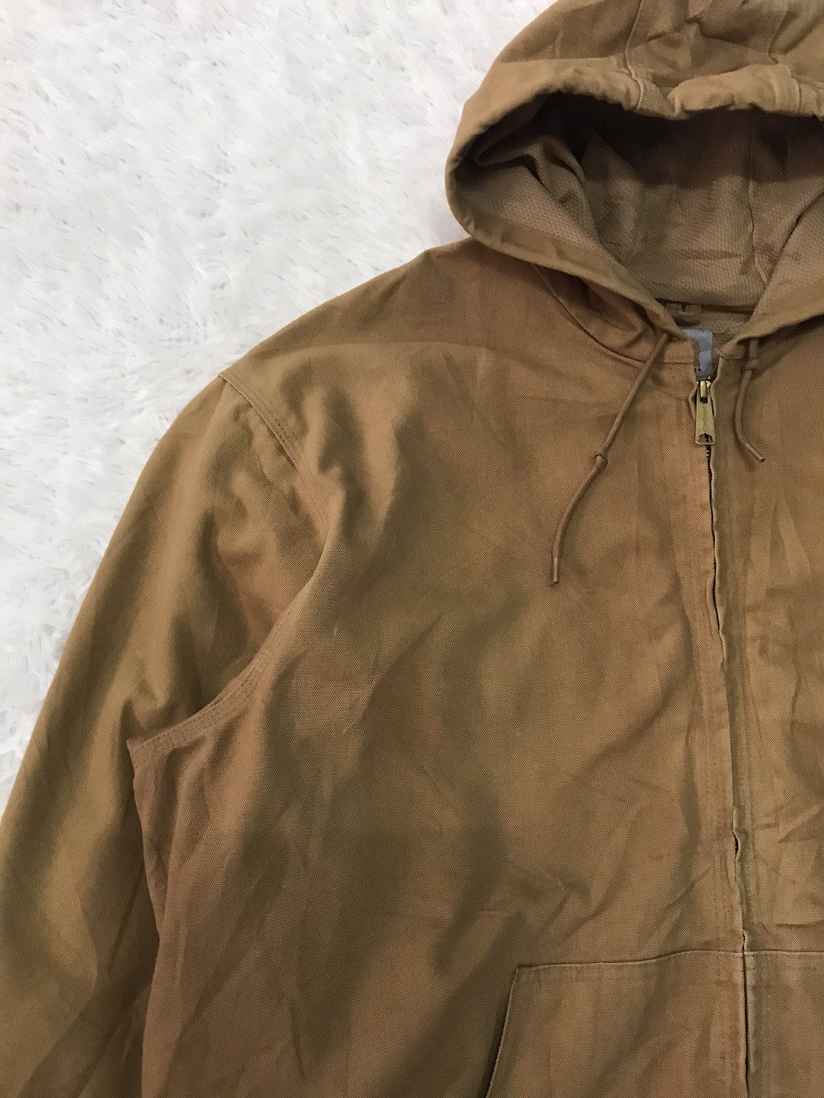 Carhartt Vtg Carhartt Chore Jacket Hooded Union Made in Usa Size US XXL / EU 58 / 5 - 7 Thumbnail