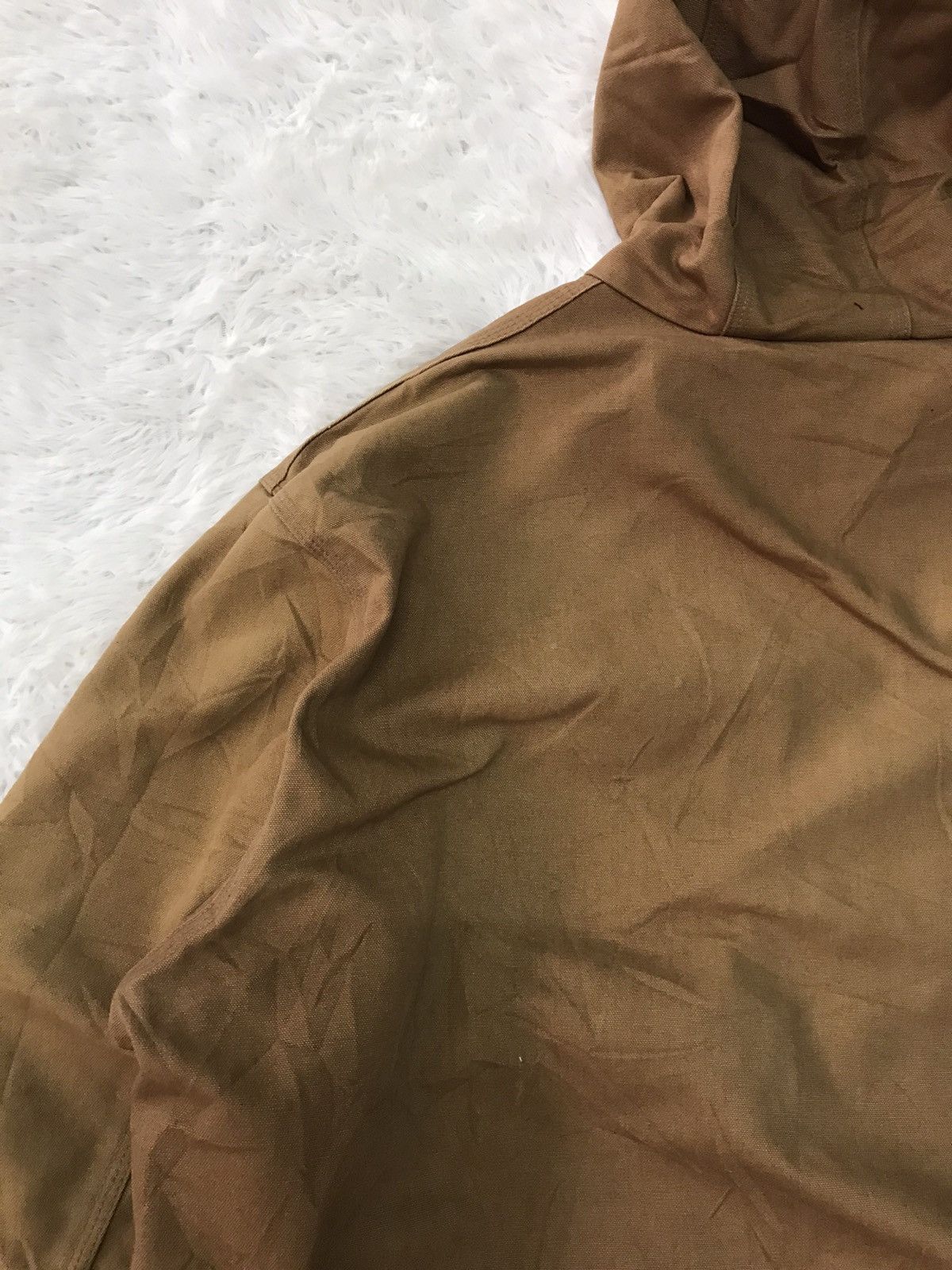 Carhartt Vtg Carhartt Chore Jacket Hooded Union Made in Usa Size US XXL / EU 58 / 5 - 12 Thumbnail