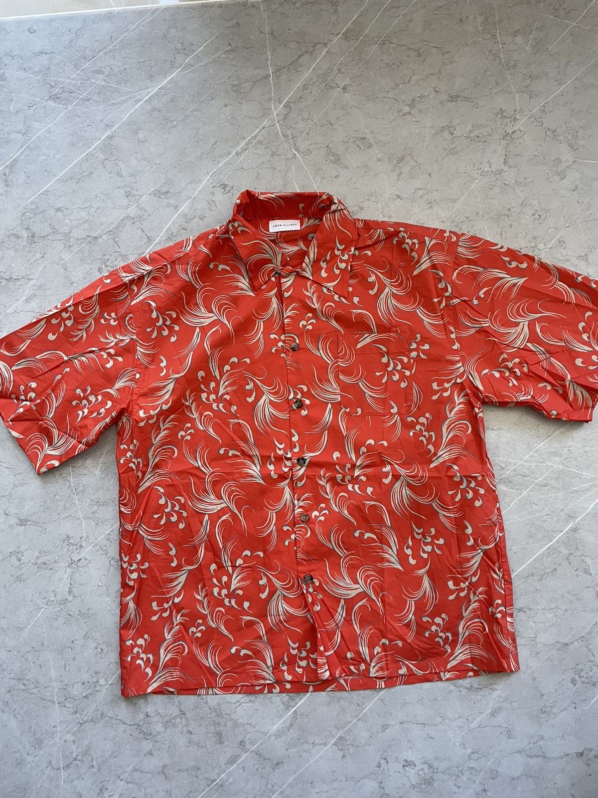 John Elliott Convertible collar print cotton shirt l Size US L / EU 52-54 / 3 - 2 Thumbnail