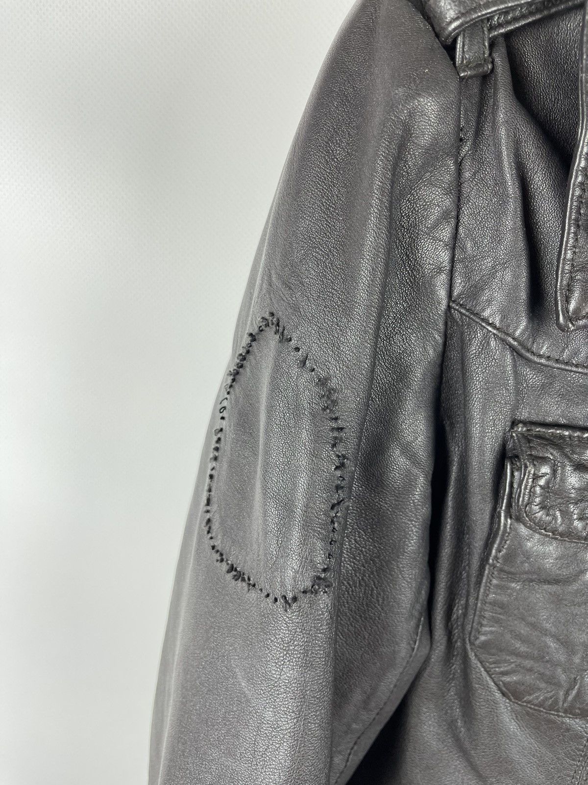 Superdry Superdry distressed leather brown jacket multipocket Size US M / EU 48-50 / 2 - 8 Thumbnail