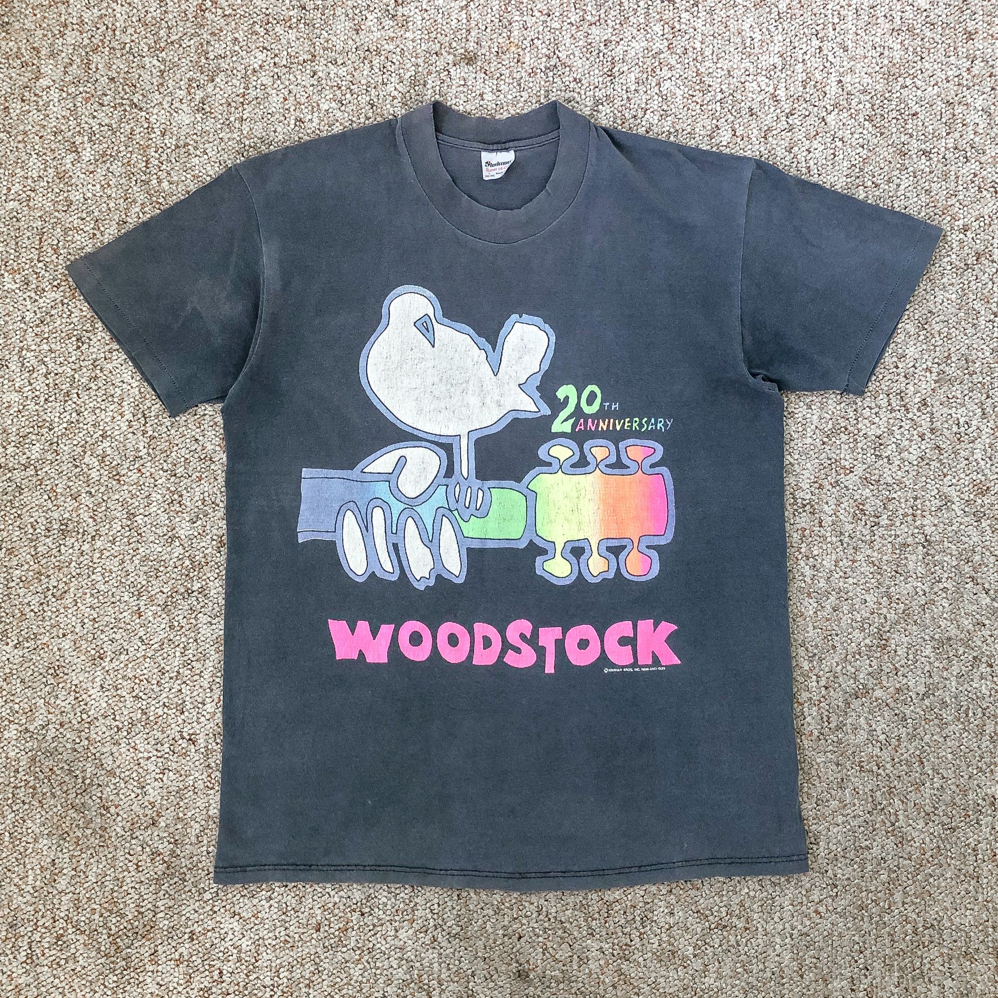 Vintage 1989 Woodstock 20th Anniversary Charcoal Gray T-Shirt Size US L / EU 52-54 / 3 - 2 Thumbnail