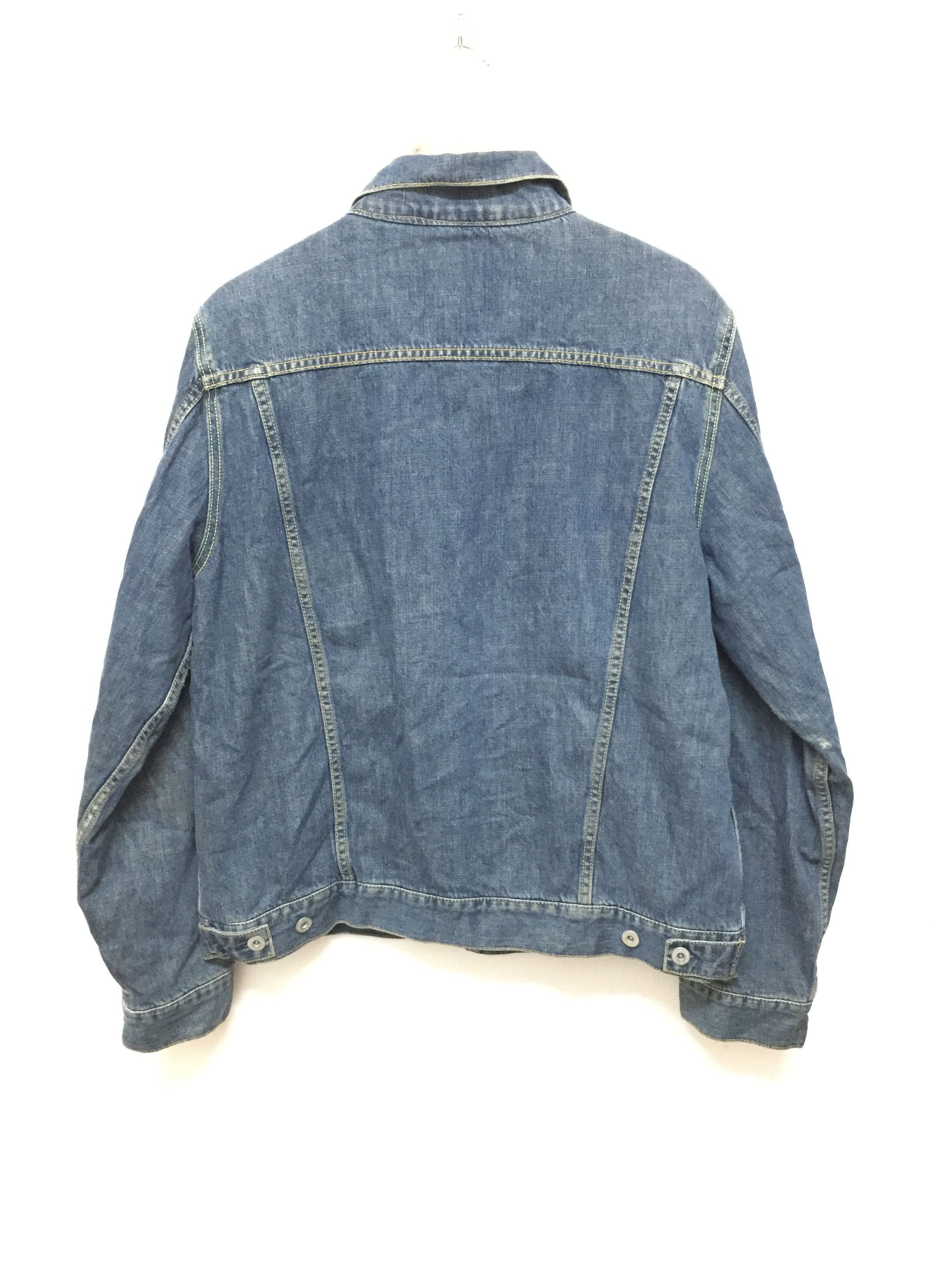 Stussy STUSSY padded Blanked distressed trucker denim Jacket Size US L / EU 52-54 / 3 - 7 Thumbnail