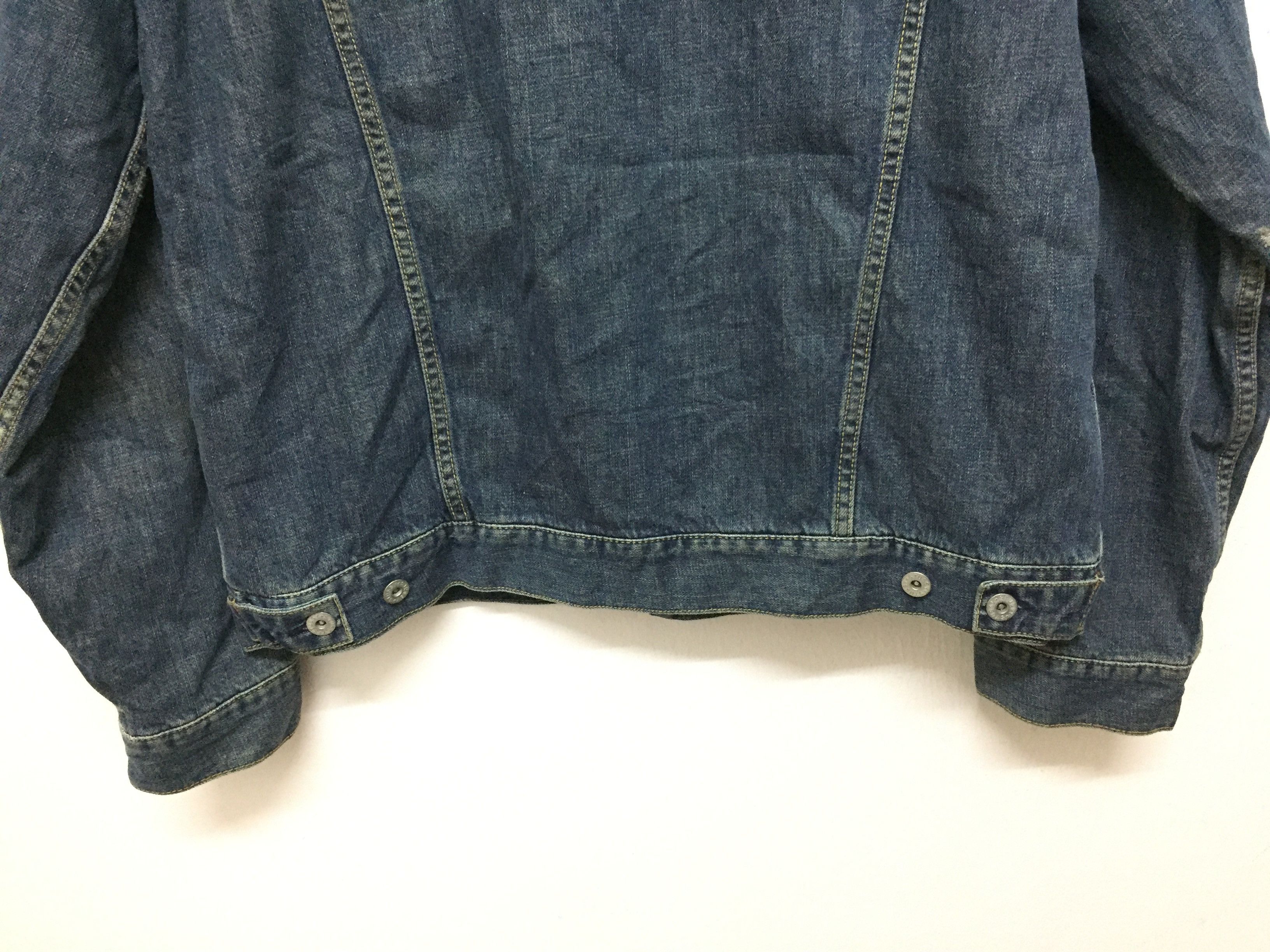Stussy STUSSY padded Blanked distressed trucker denim Jacket Size US L / EU 52-54 / 3 - 8 Thumbnail