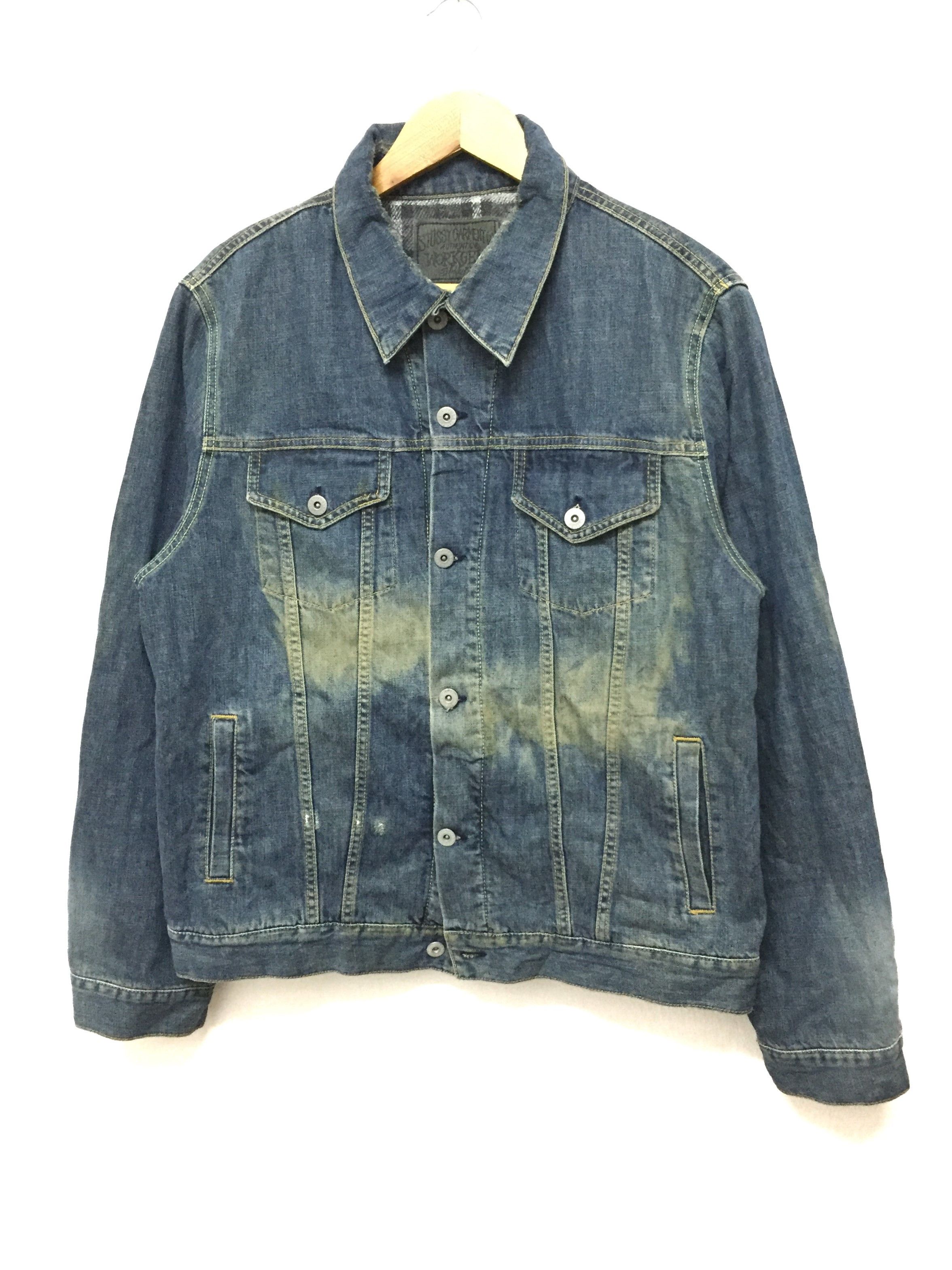 Stussy Denim zip trucker jacket | Grailed