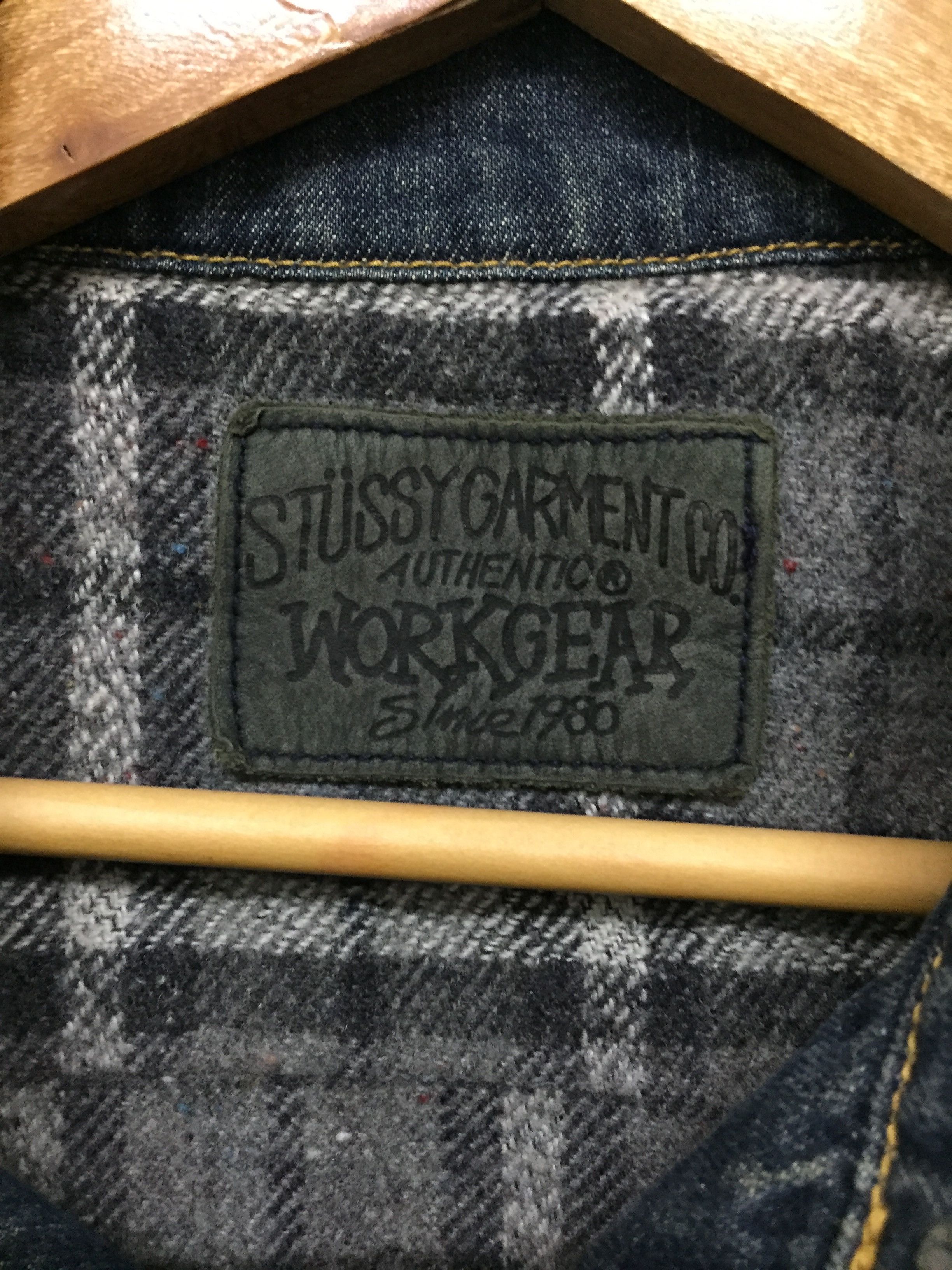 Stussy STUSSY padded Blanked distressed trucker denim Jacket Size US L / EU 52-54 / 3 - 13 Thumbnail