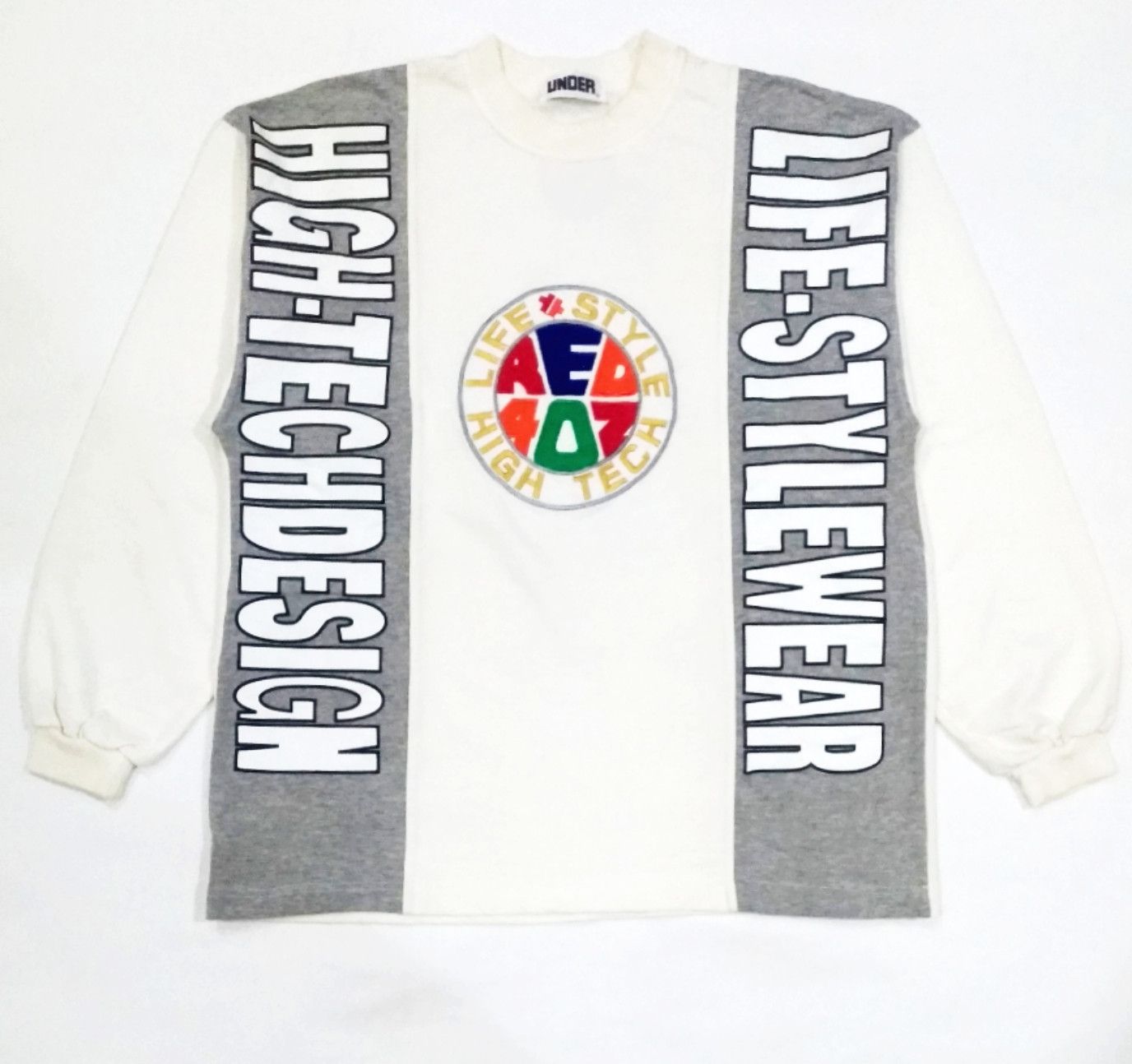 Designer × Japanese Brand RARE! VTG UNDER JAPANESE BRAND MULTICOLOR SWEATSHIRT Size US L / EU 52-54 / 3 - 1 Thumbnail