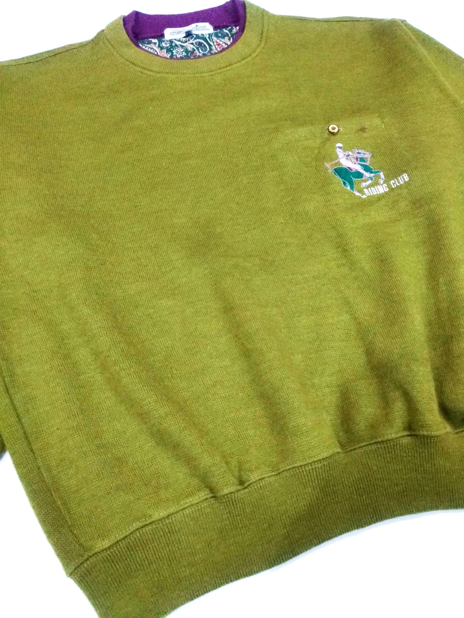 Japanese Brand × Vintage RARE! VTG EVERPOINT RIDING CLUB EMBROIDERED LOGO PULLOVER Size US M / EU 48-50 / 2 - 3 Thumbnail