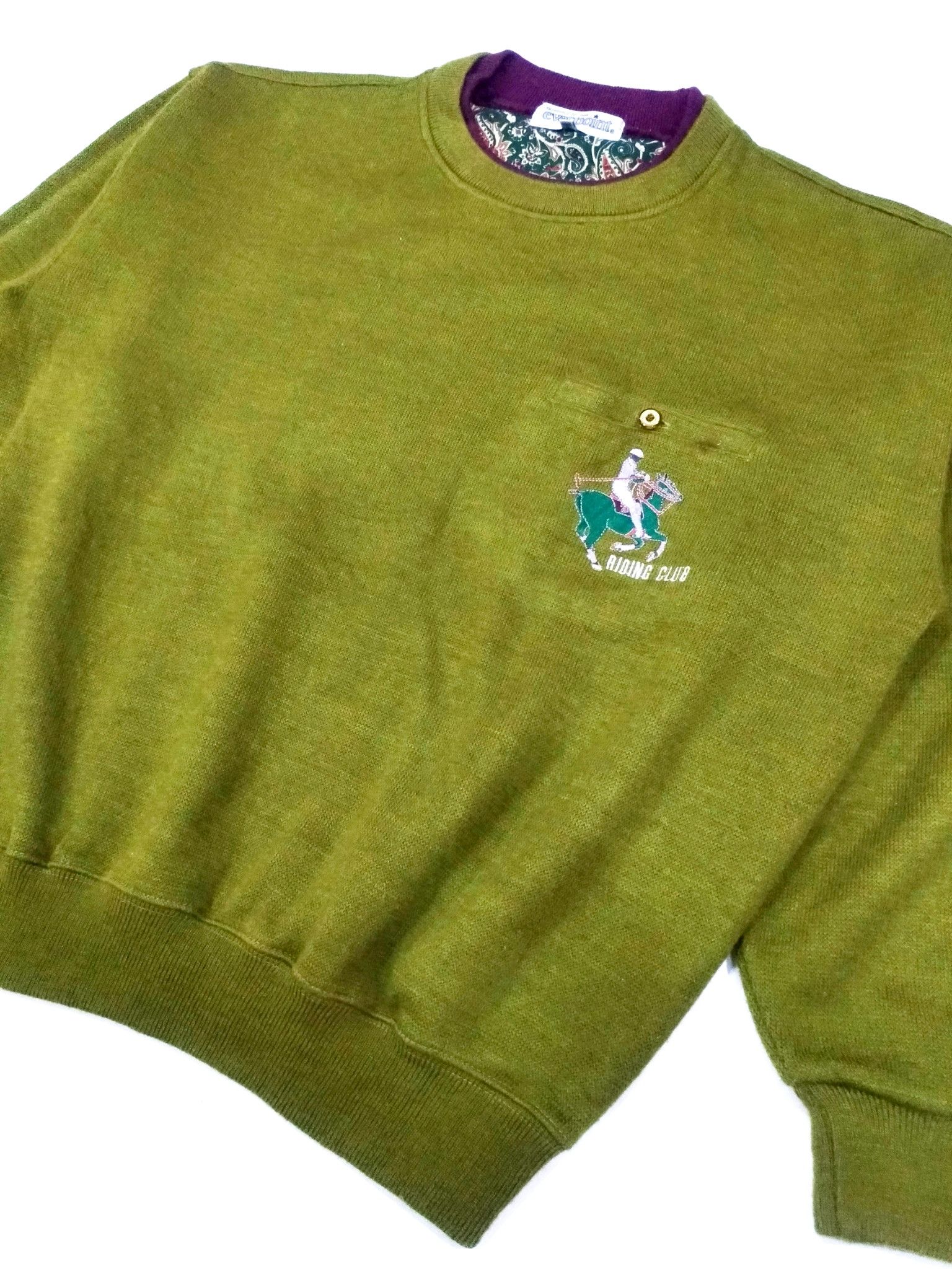 Japanese Brand × Vintage RARE! VTG EVERPOINT RIDING CLUB EMBROIDERED LOGO PULLOVER Size US M / EU 48-50 / 2 - 2 Thumbnail