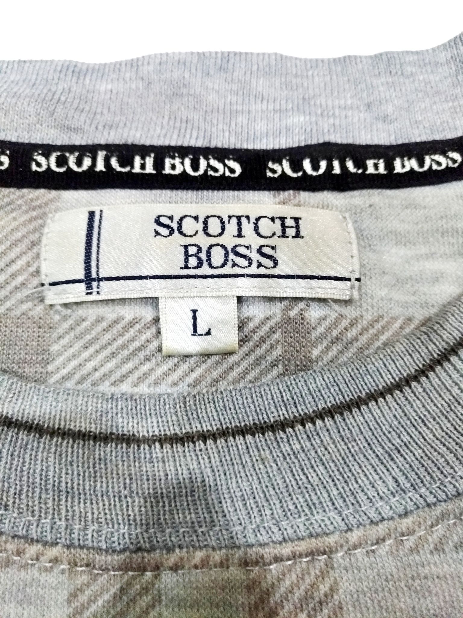 Japanese Brand × Vintage RARE! VTG SCOTCH BOSS NOVACHECK SWEATSHIRT Size US L / EU 52-54 / 3 - 5 Thumbnail