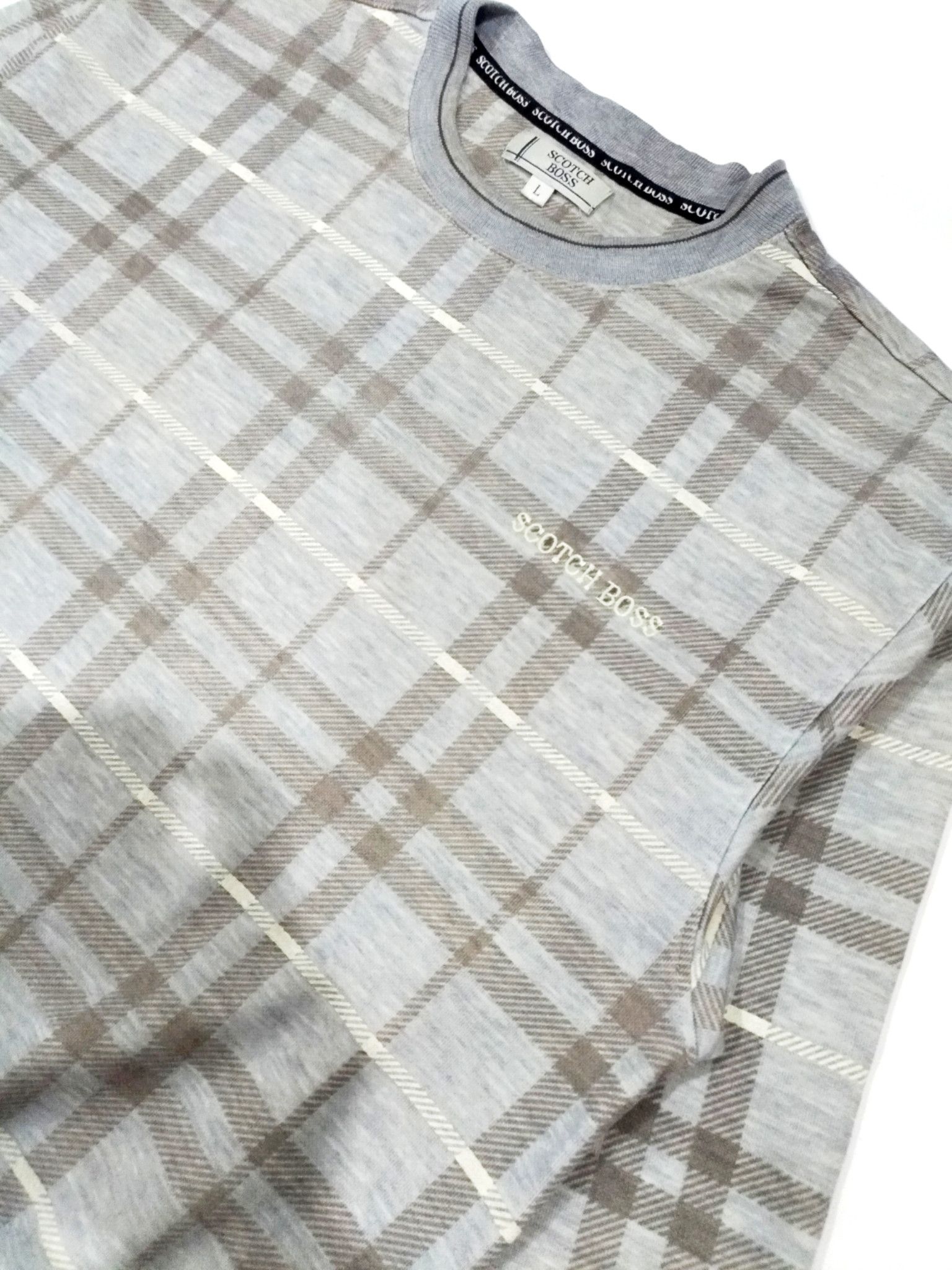 Japanese Brand × Vintage RARE! VTG SCOTCH BOSS NOVACHECK SWEATSHIRT Size US L / EU 52-54 / 3 - 4 Thumbnail