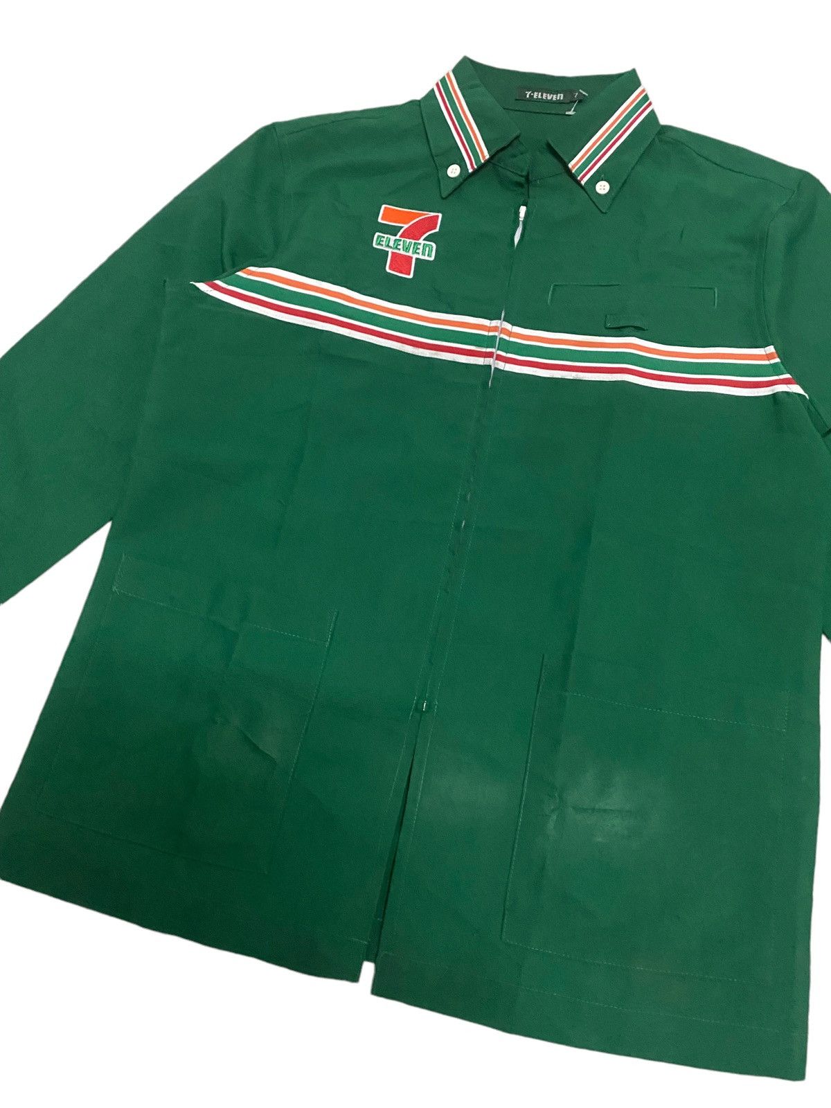 Japanese Brand × Vintage Steals‼️Vintage 7 Eleven Uniform Longsleeve Shirt Size US M / EU 48-50 / 2 - 4 Thumbnail