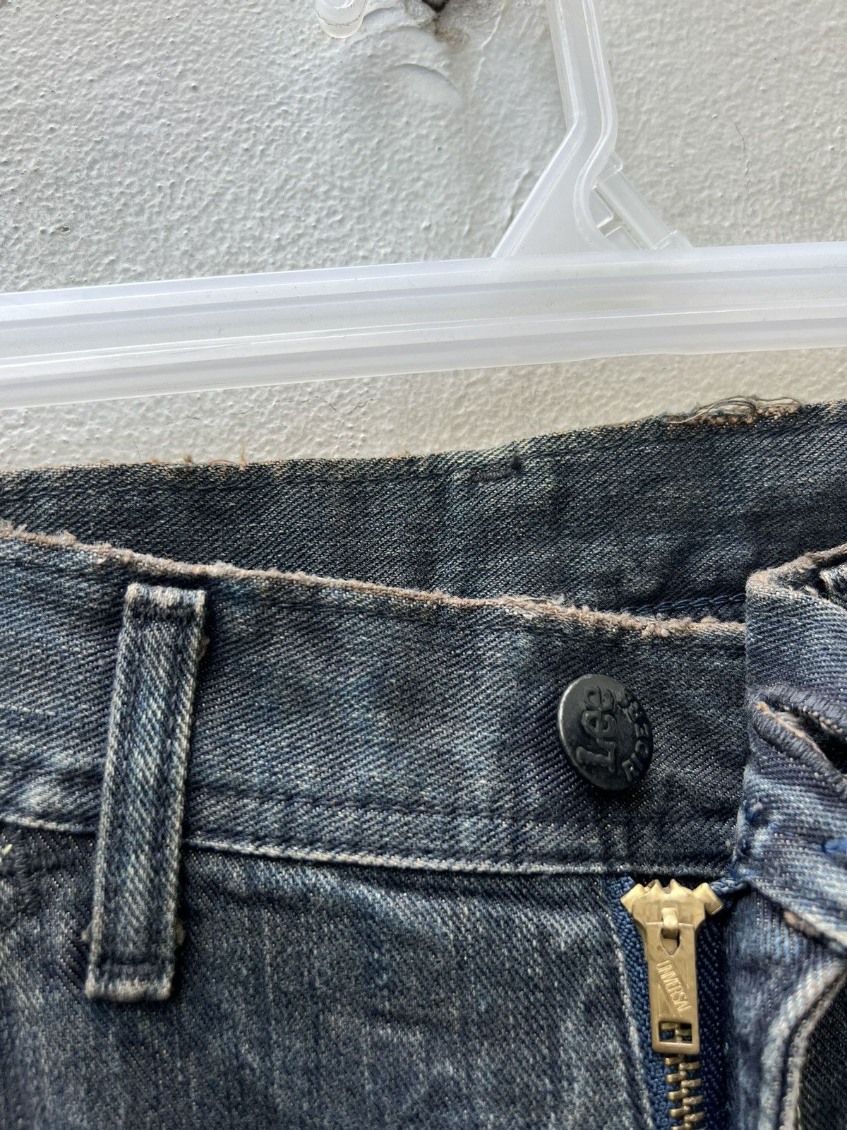 Beams Plus Lee X Abx Japan Distressed Mud Washed Denim Flare Jeans Size US 31 - 8 Thumbnail