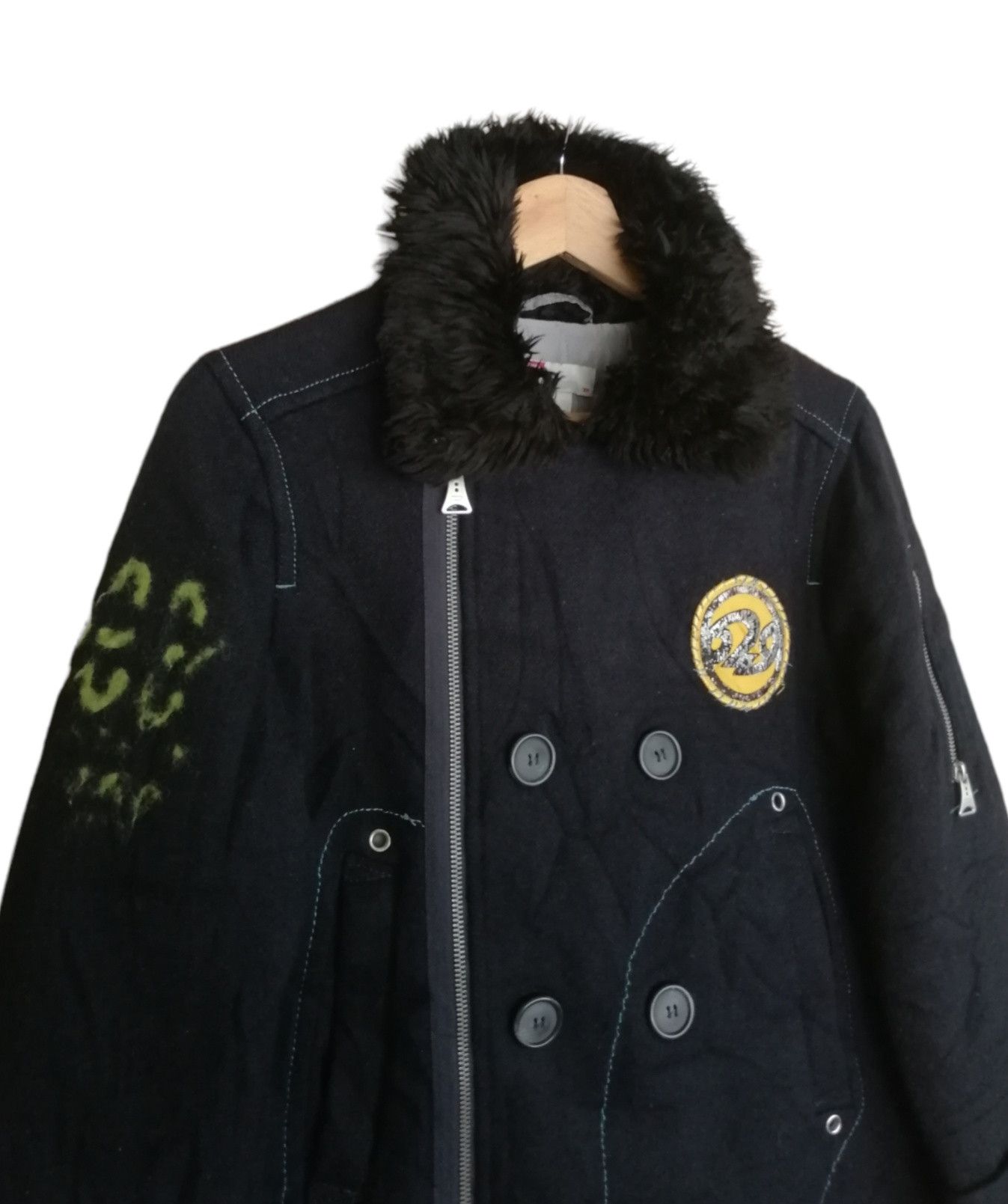 Diesel Diesel Wool Faux Fur Collar Coat Jacket Size S / US 4 / IT 40 - 7 Thumbnail