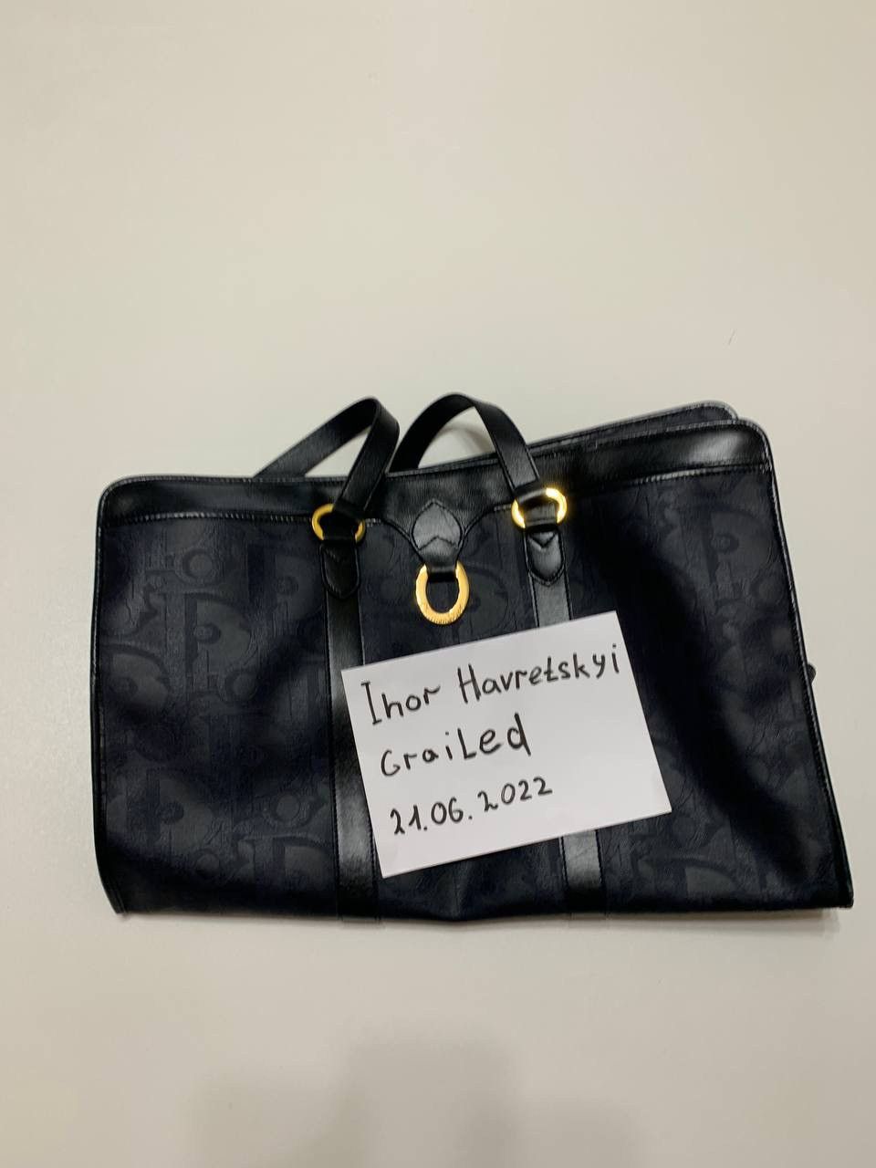 image of Christian Dior Monsieur x Dior Christian Dior Vintage Travel Bag in Black, Men's