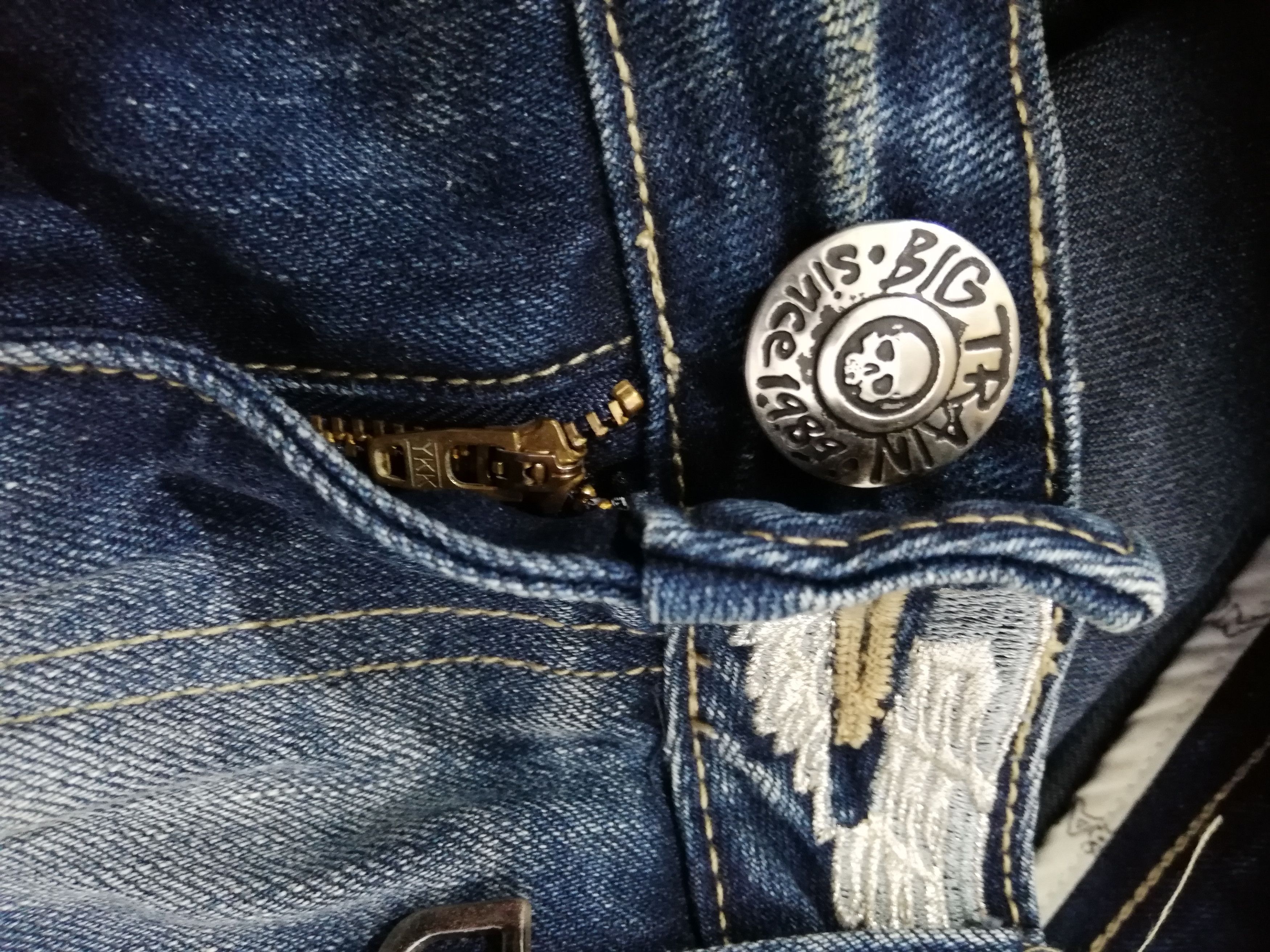 Designer Big Train Biker Jeans Size US 34 / EU 50 - 5 Thumbnail