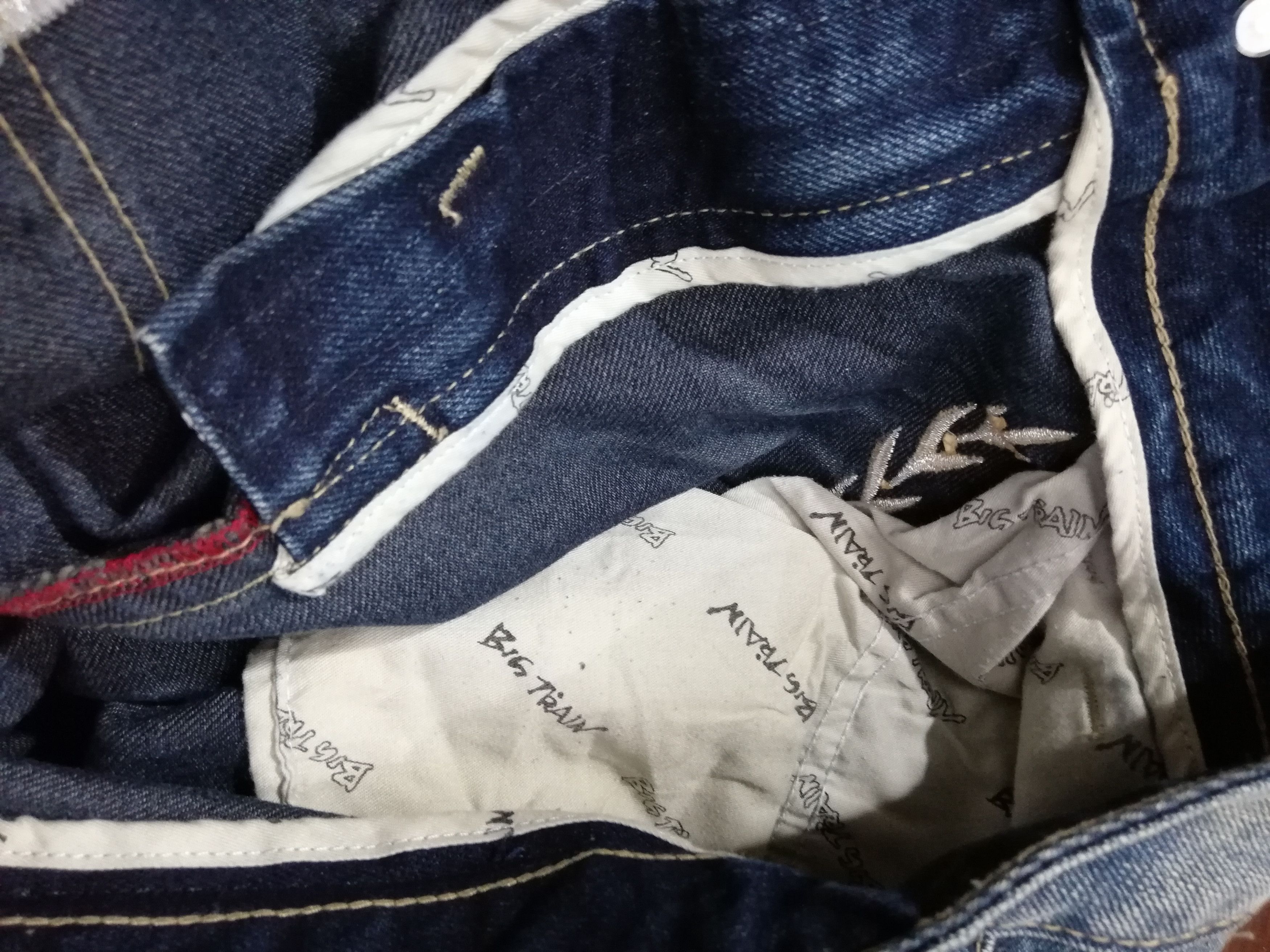 Designer Big Train Biker Jeans Size US 34 / EU 50 - 6 Thumbnail