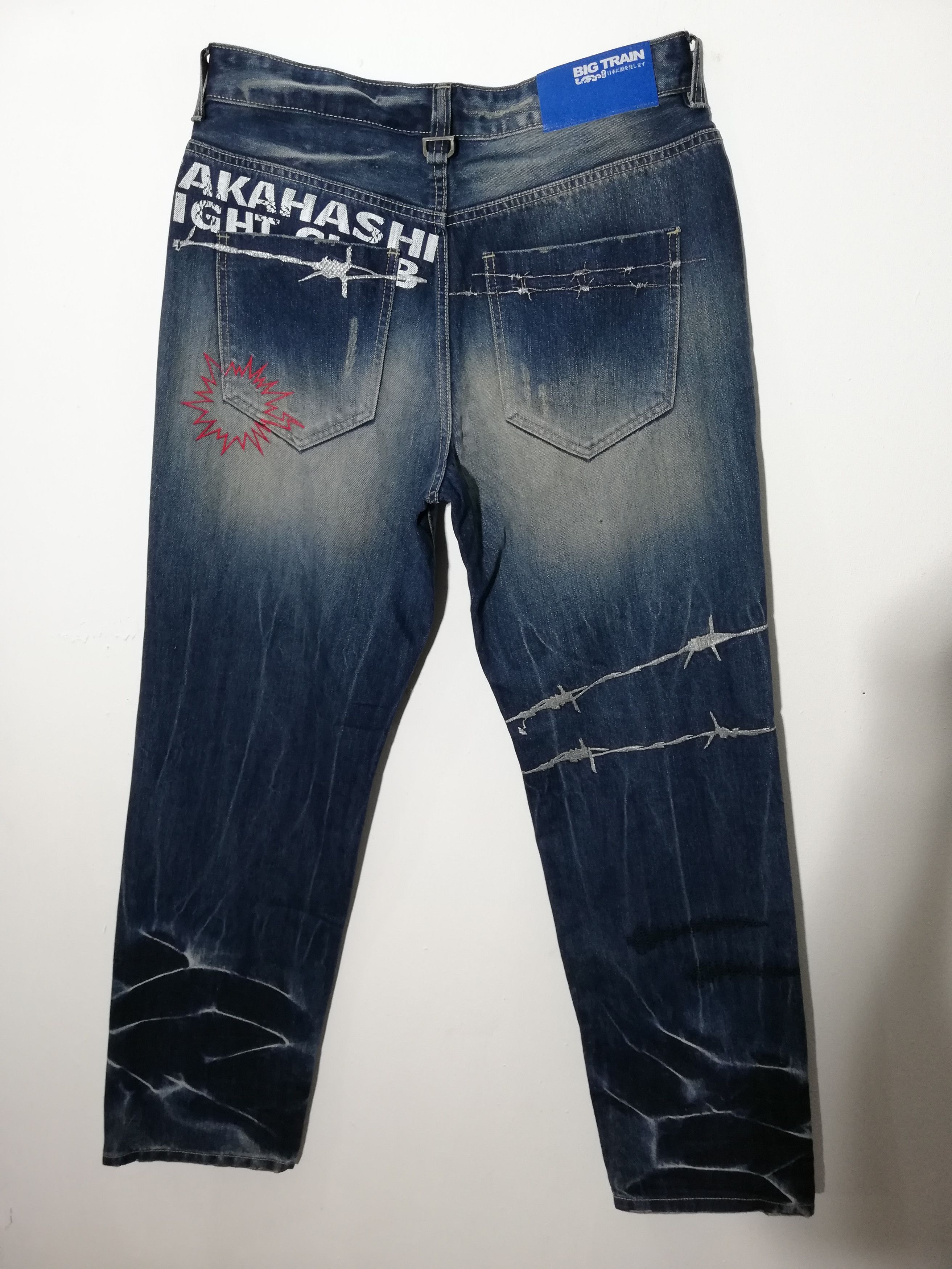 Designer Big Train Biker Jeans Size US 34 / EU 50 - 2 Thumbnail
