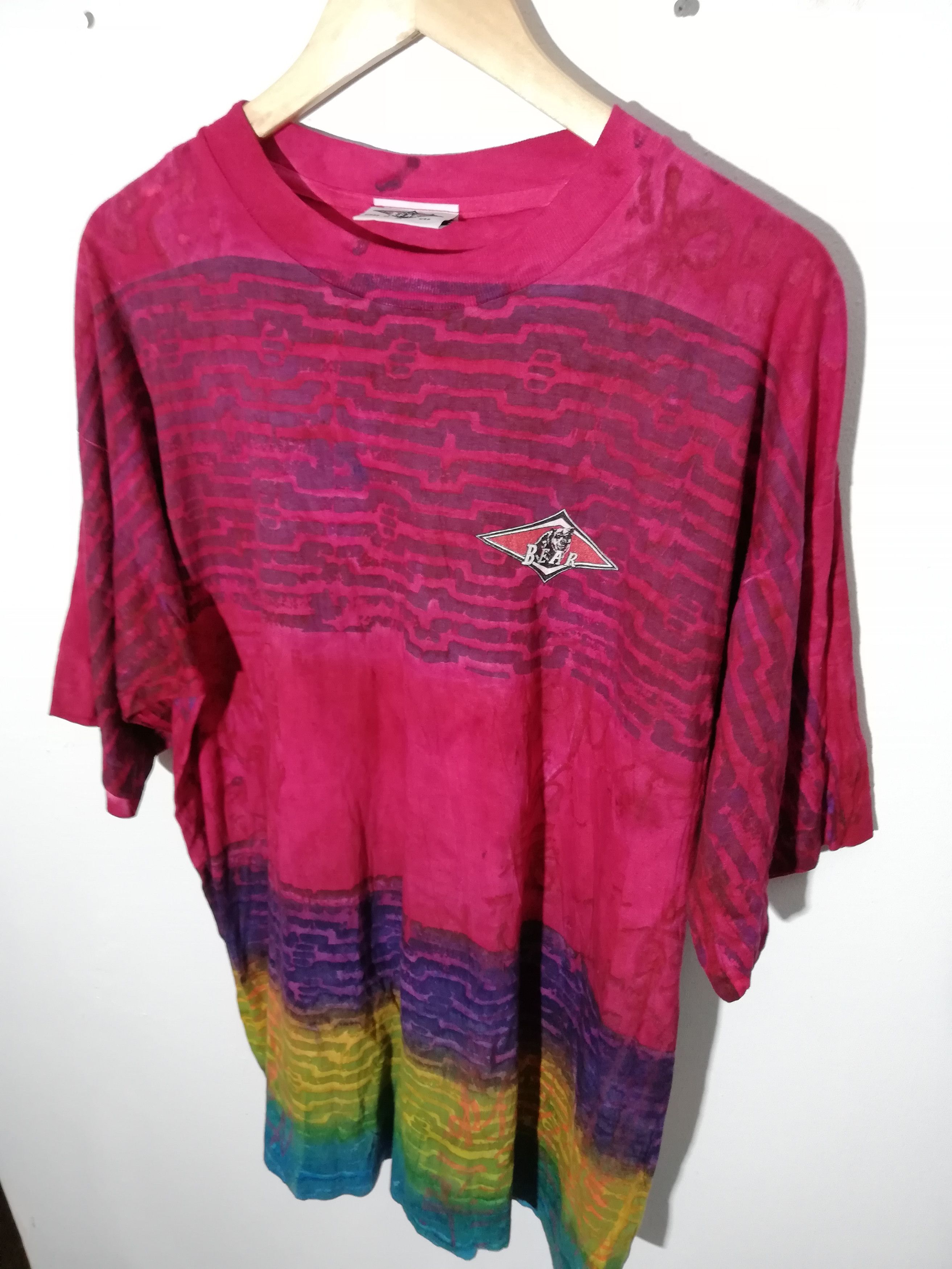 Vintage Vintage Bear Tie Dye shirt Size US XL / EU 56 / 4 - 1 Thumbnail