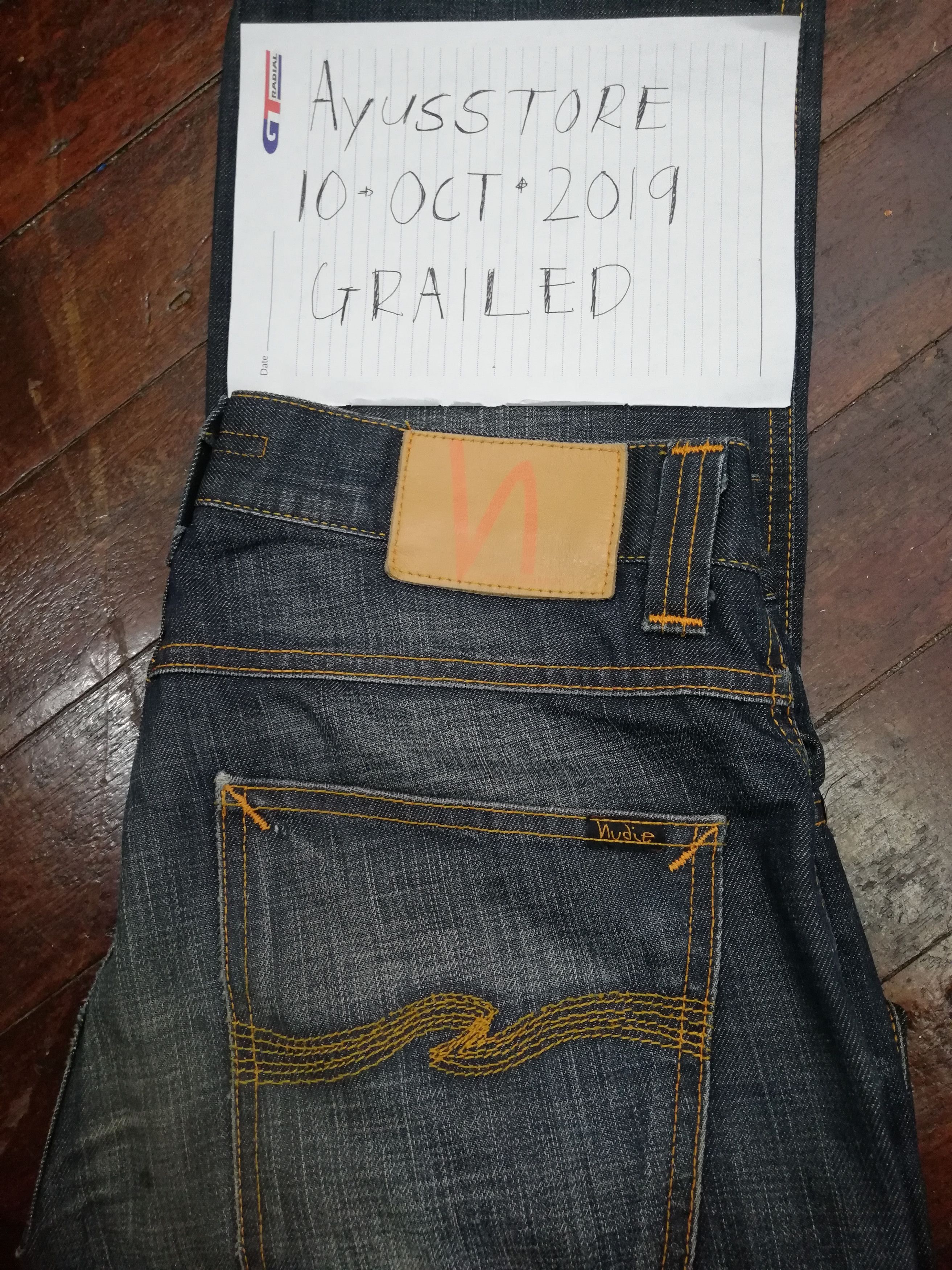 Nudie Jeans Nudie Low Slim Jim Coated Denim Size US 32 / EU 48 - 10 Thumbnail