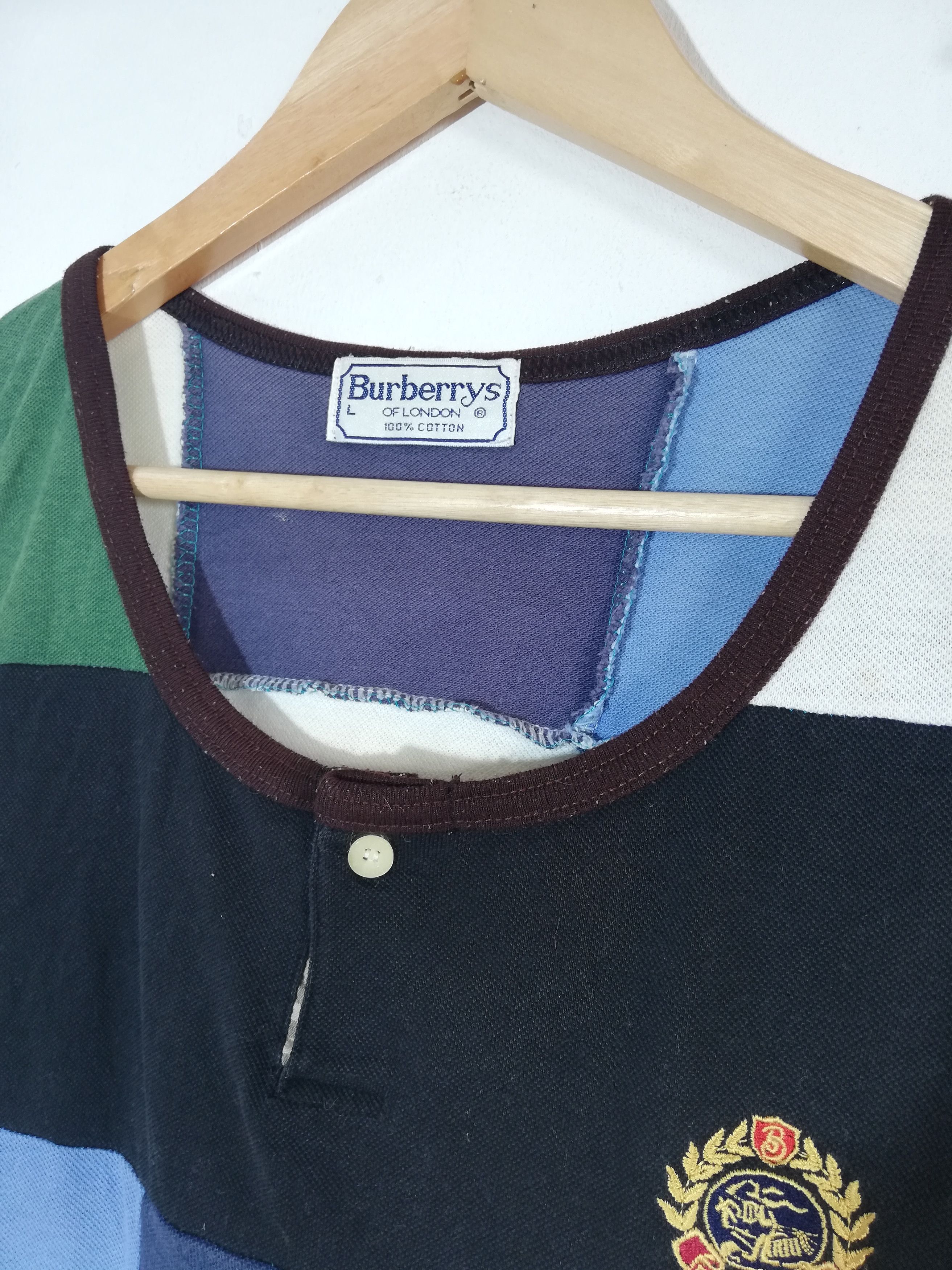 Burberry Vintage Burberry Colour Block Singlet Size US L / EU 52-54 / 3 - 6 Thumbnail