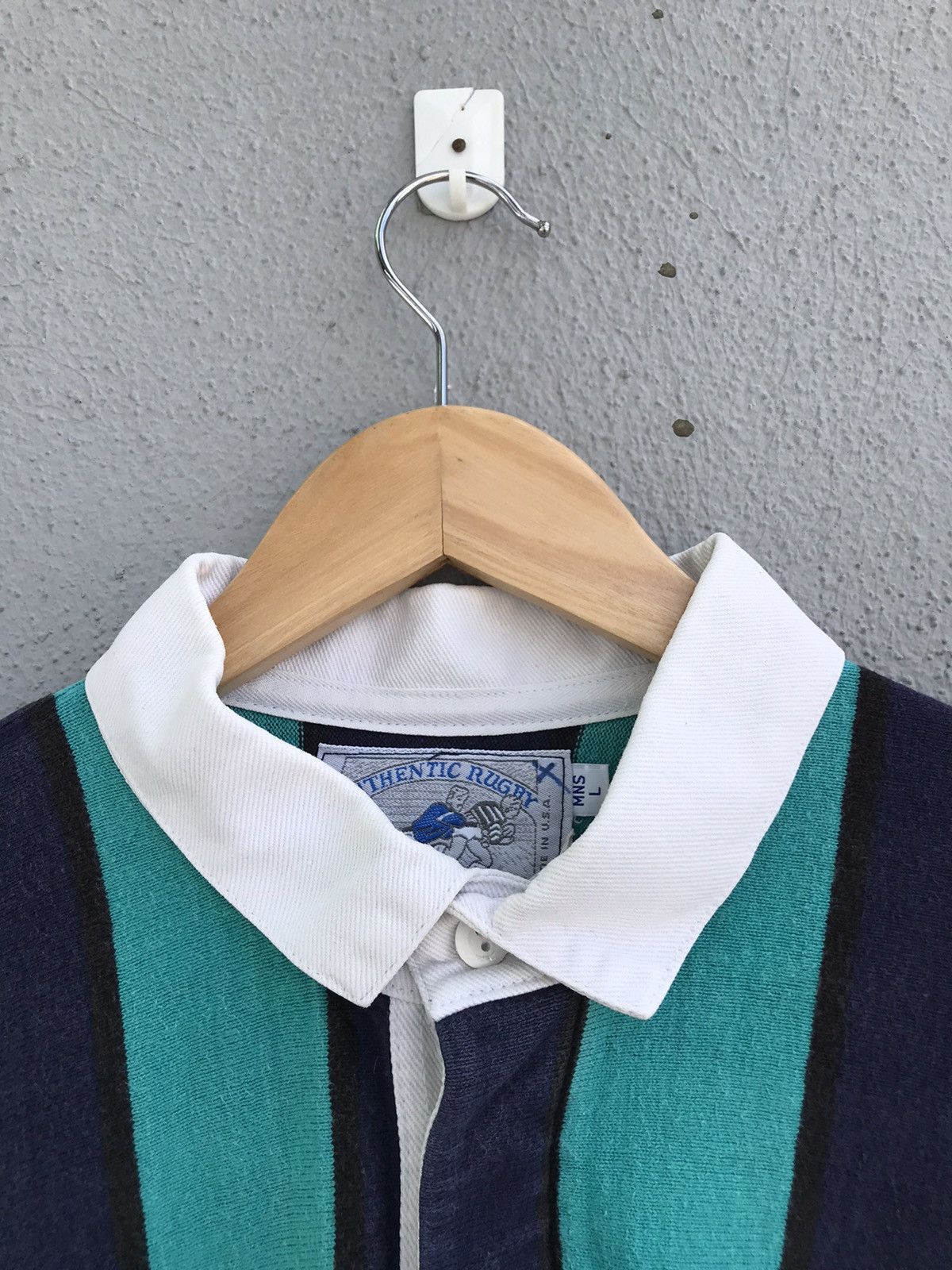 Lands' End Vintage Lands End Rugby Polo Shirt Made In USA Size US L / EU 52-54 / 3 - 4 Thumbnail