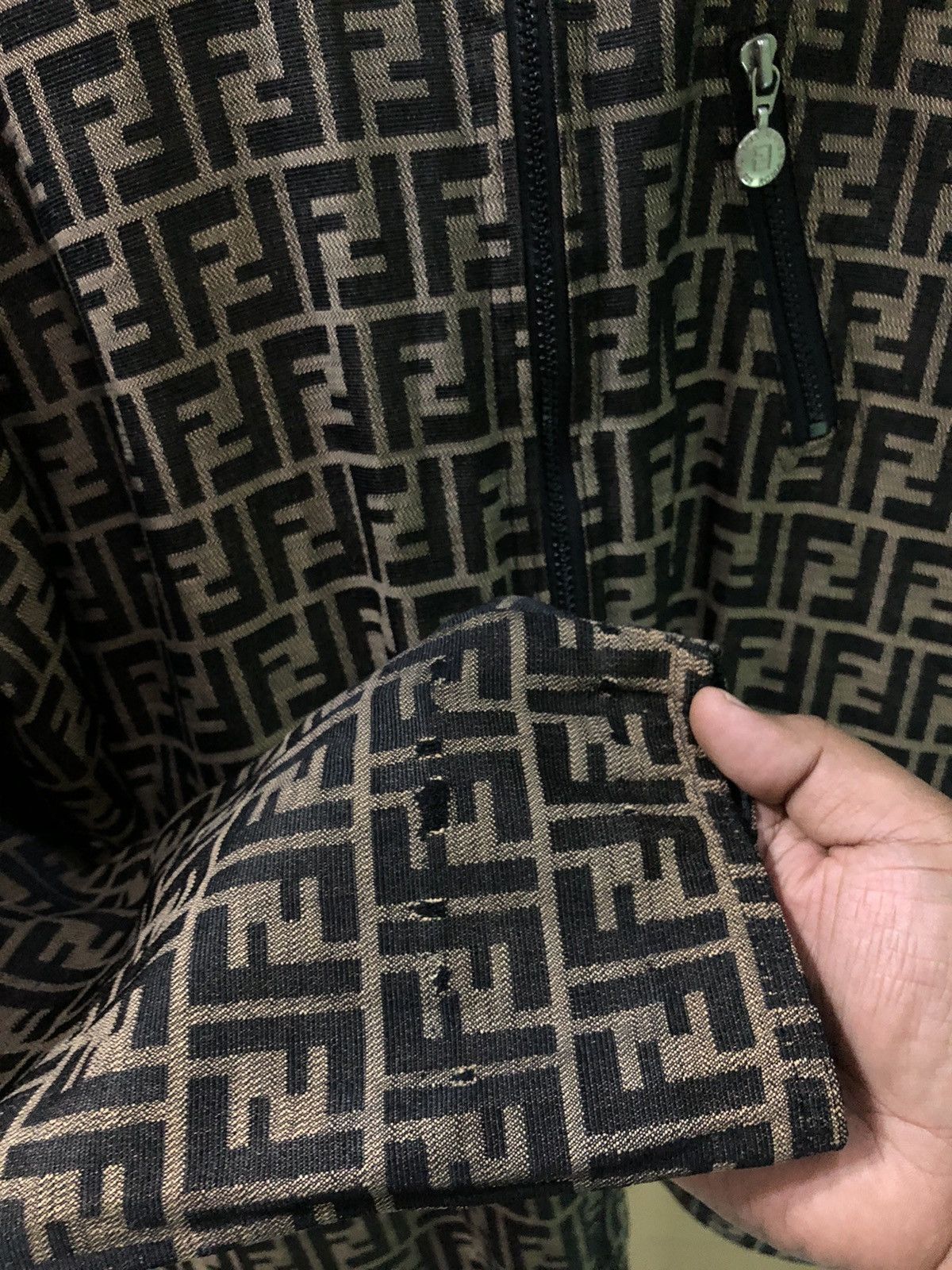 Fendi Vintage Fendi Monogram Hooded Reversible Jacket Size L / US 10 / IT 46 - 7 Thumbnail