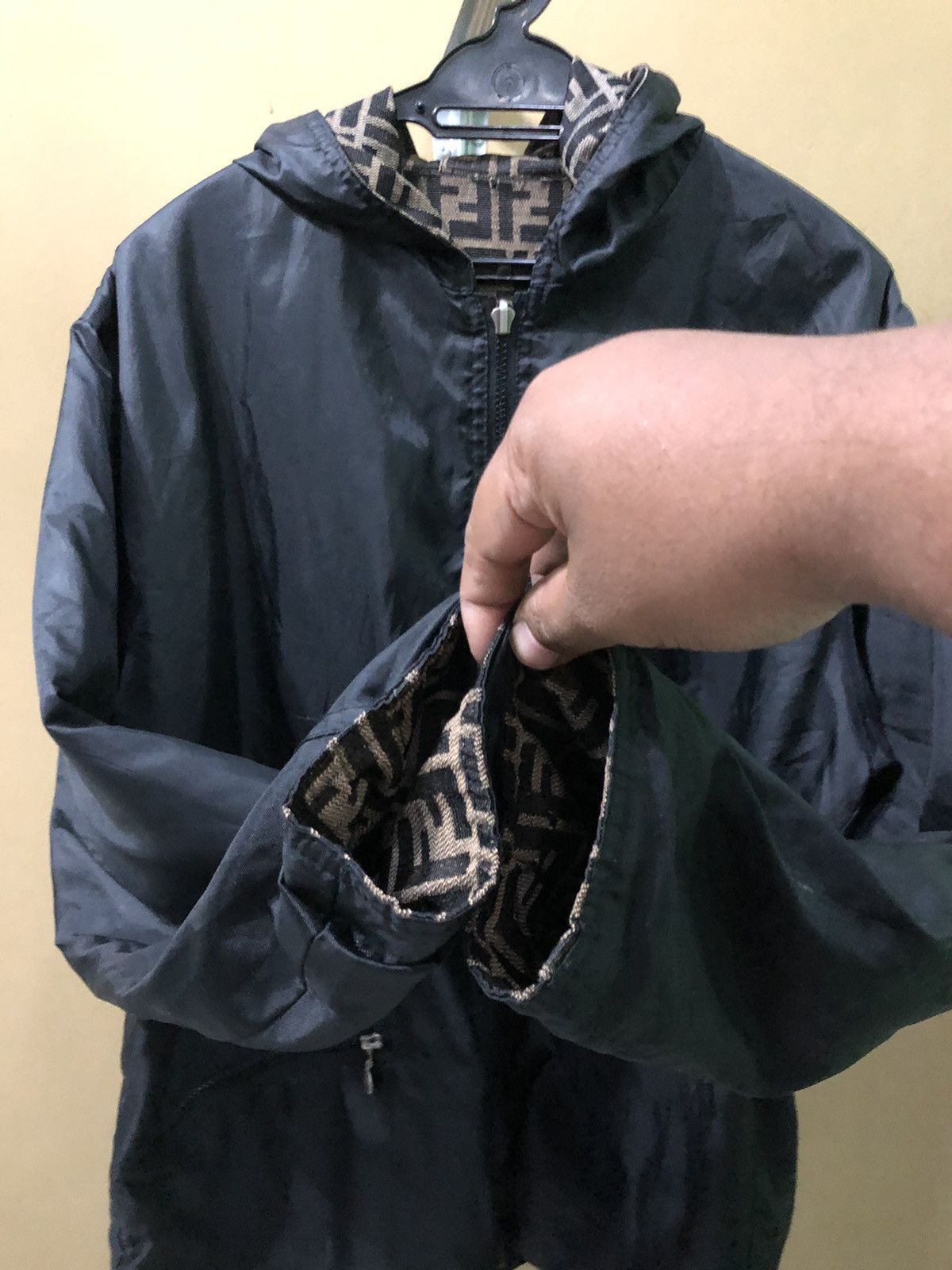 Fendi Vintage Fendi Monogram Hooded Reversible Jacket Size L / US 10 / IT 46 - 18 Thumbnail