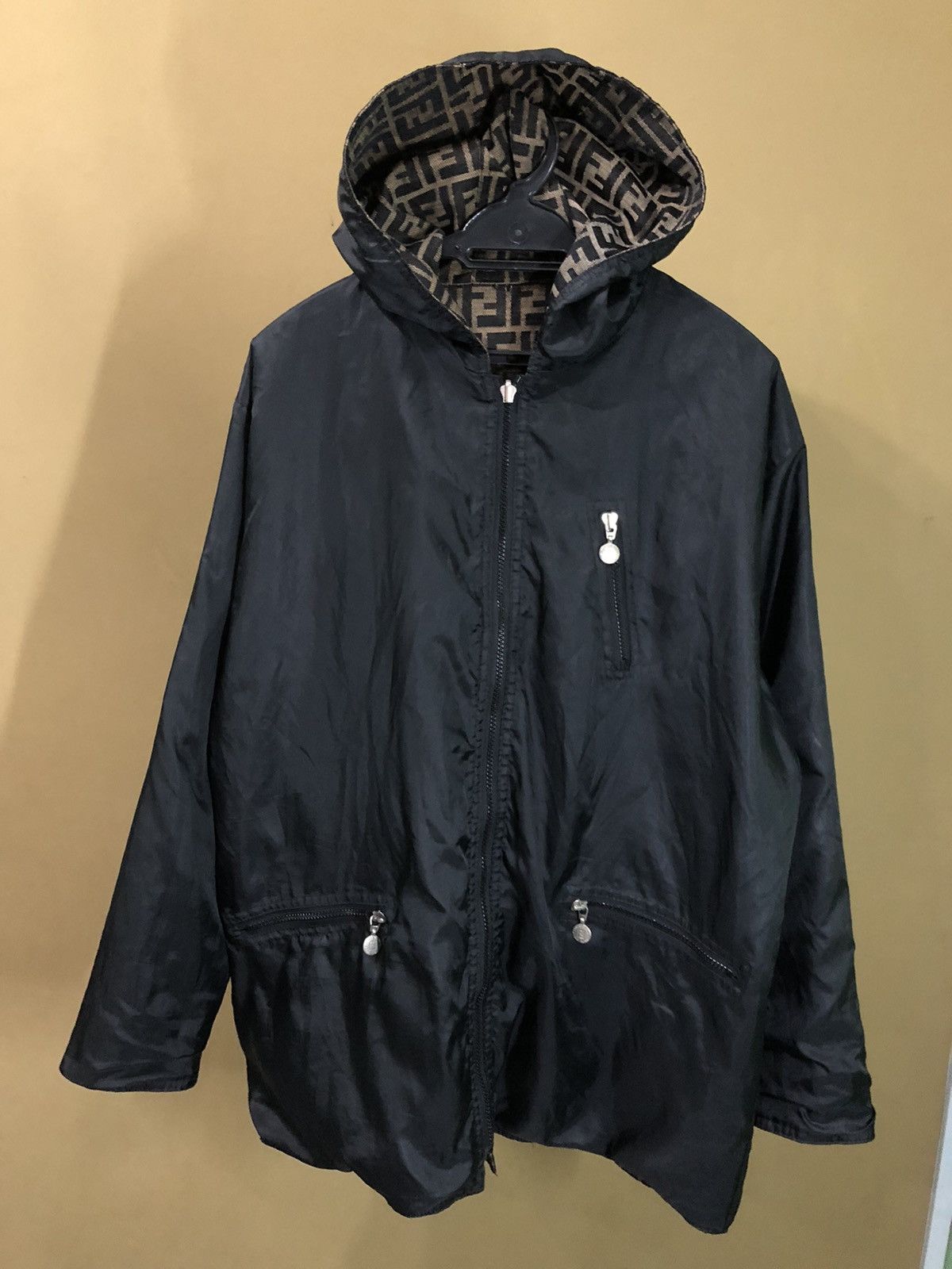 Fendi Vintage Fendi Monogram Hooded Reversible Jacket Size L / US 10 / IT 46 - 15 Thumbnail
