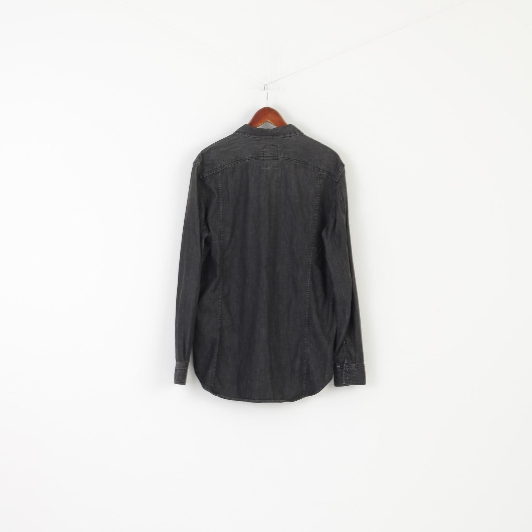 G-Star G-Star Raw Men XL Denim Shirt Gray Cotton Vintage 3996 Size US XL / EU 56 / 4 - 7 Thumbnail
