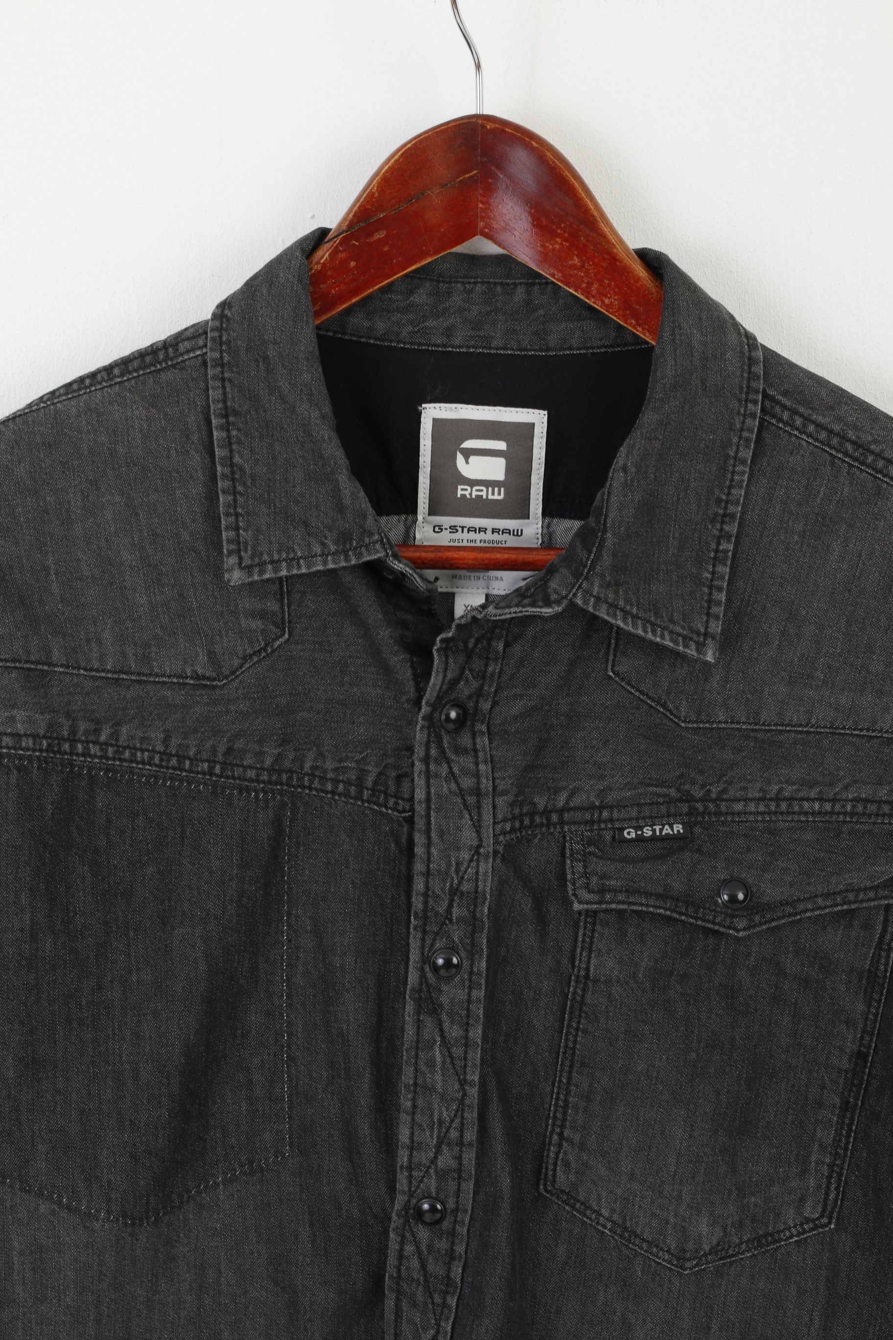 G-Star G-Star Raw Men XL Denim Shirt Gray Cotton Vintage 3996 Size US XL / EU 56 / 4 - 2 Thumbnail