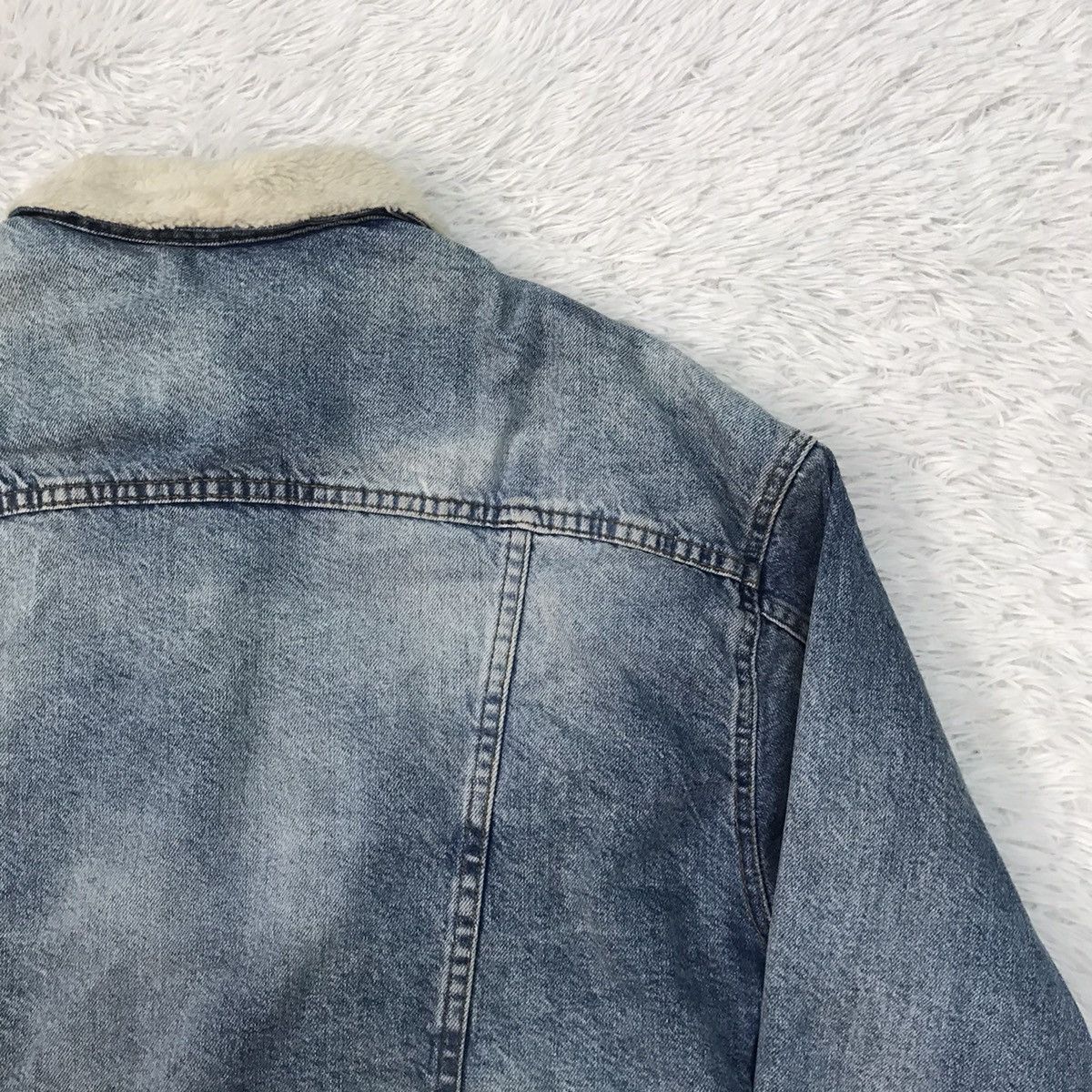 Zara Zara Original Denim Sherpa Jacket Size US S / EU 44-46 / 1 - 9 Thumbnail