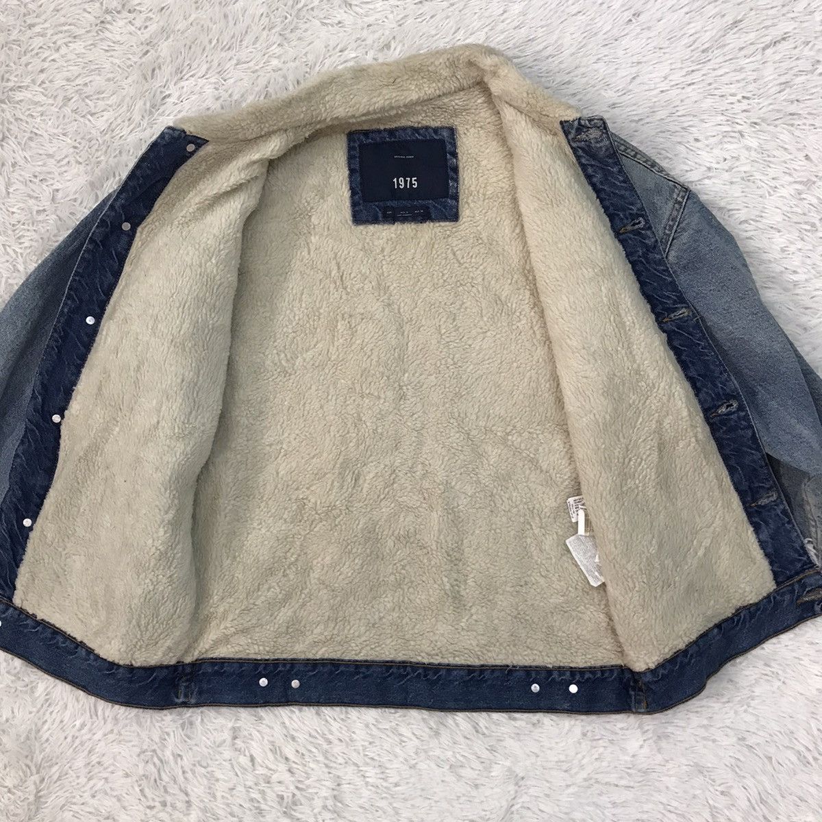 Zara Zara Original Denim Sherpa Jacket Size US S / EU 44-46 / 1 - 12 Thumbnail