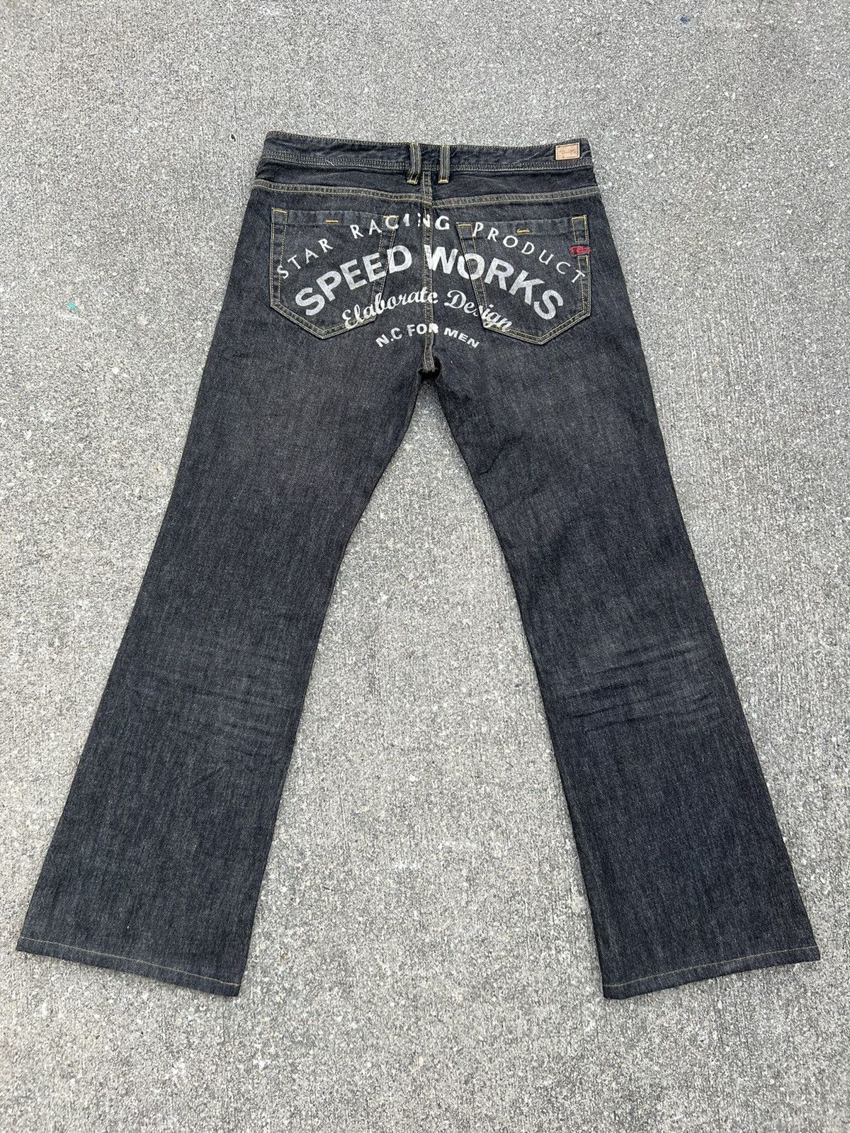 image of Matsuda x Vintage Nicole Club For Men Painter Denim Flare Jeans (Size 32)