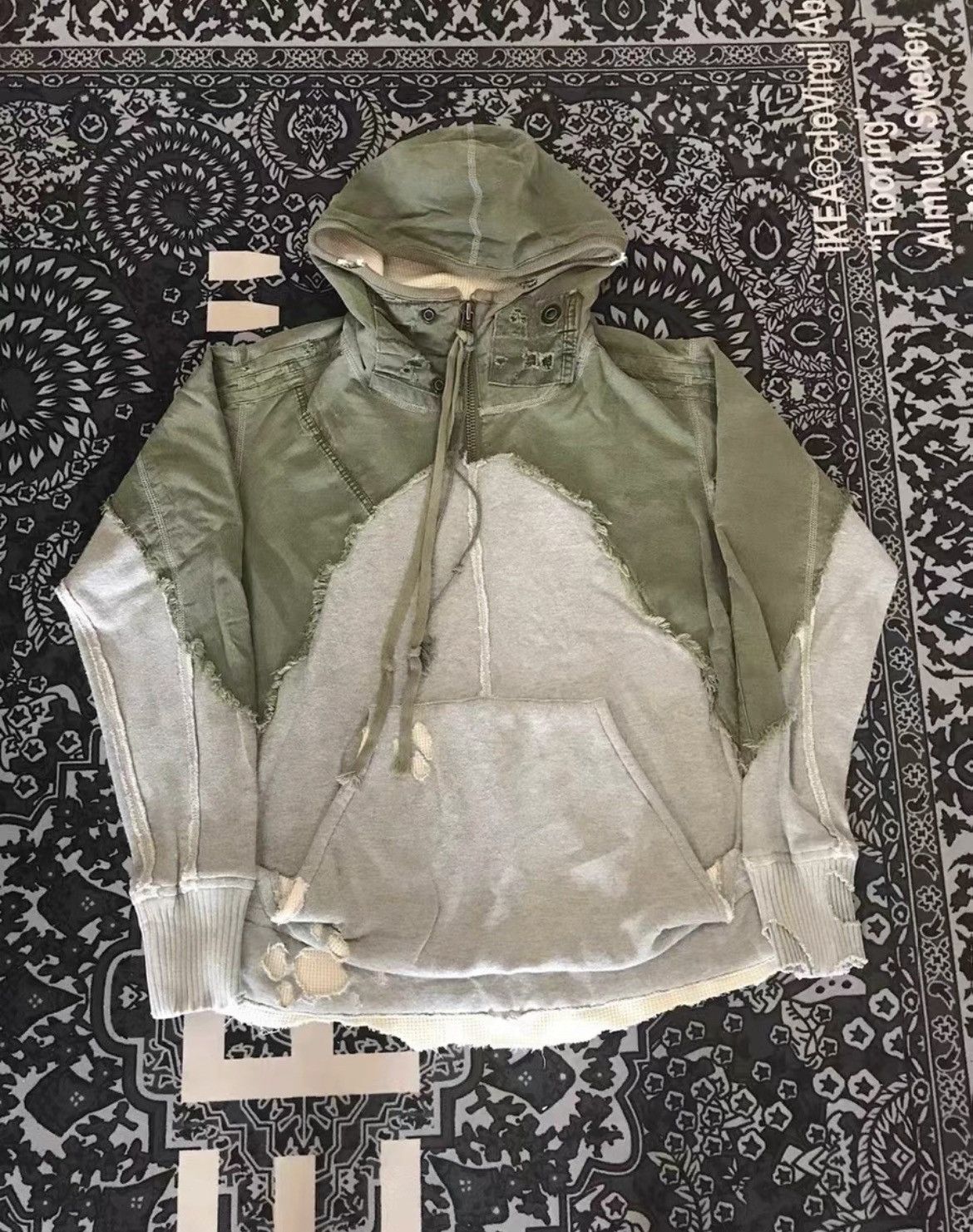 image of Greg Laurent 50/50 Hoodie in Green, Men's (Size Small)